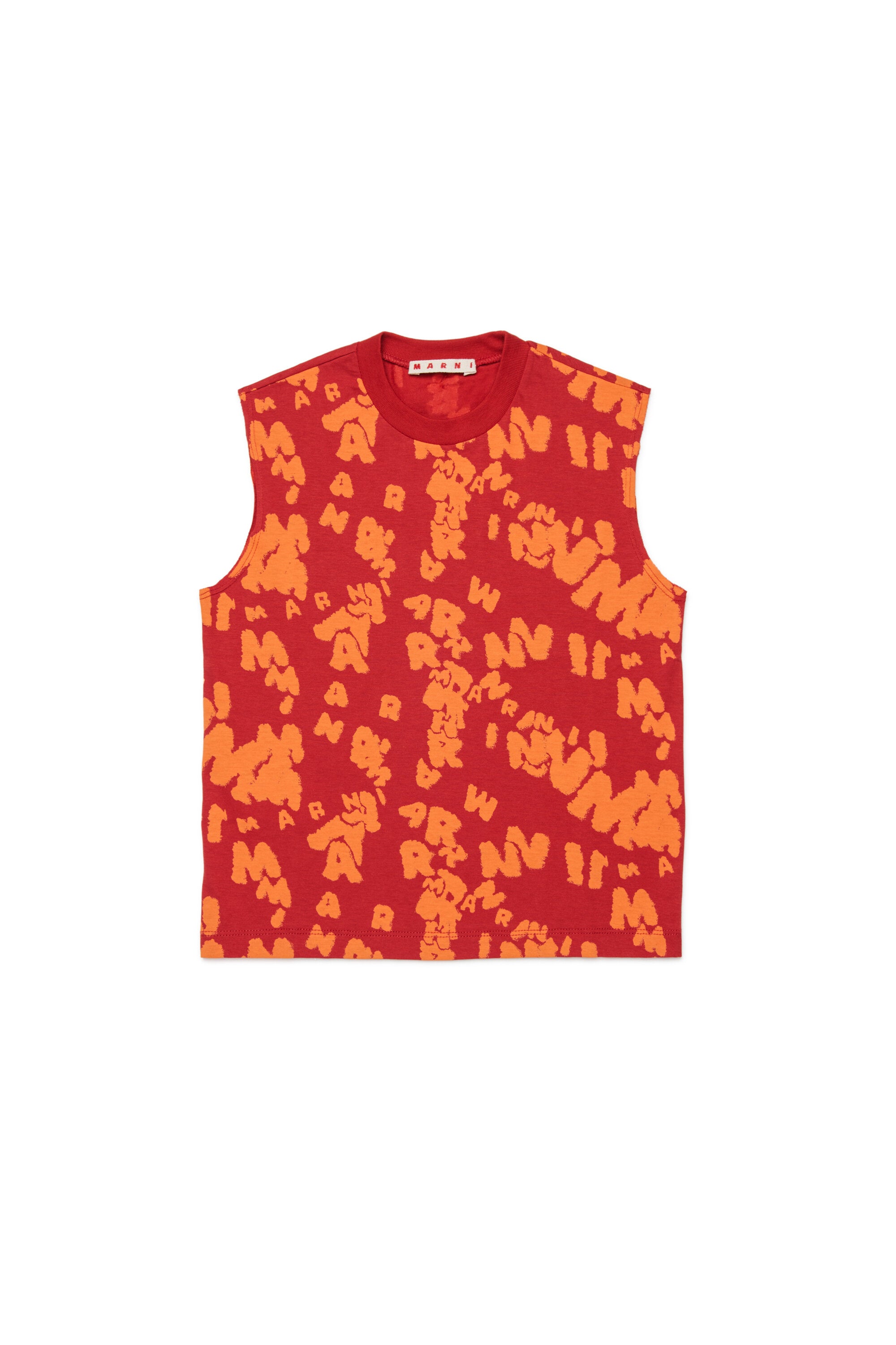 Camiseta sin mangas con logo por toda la prenda