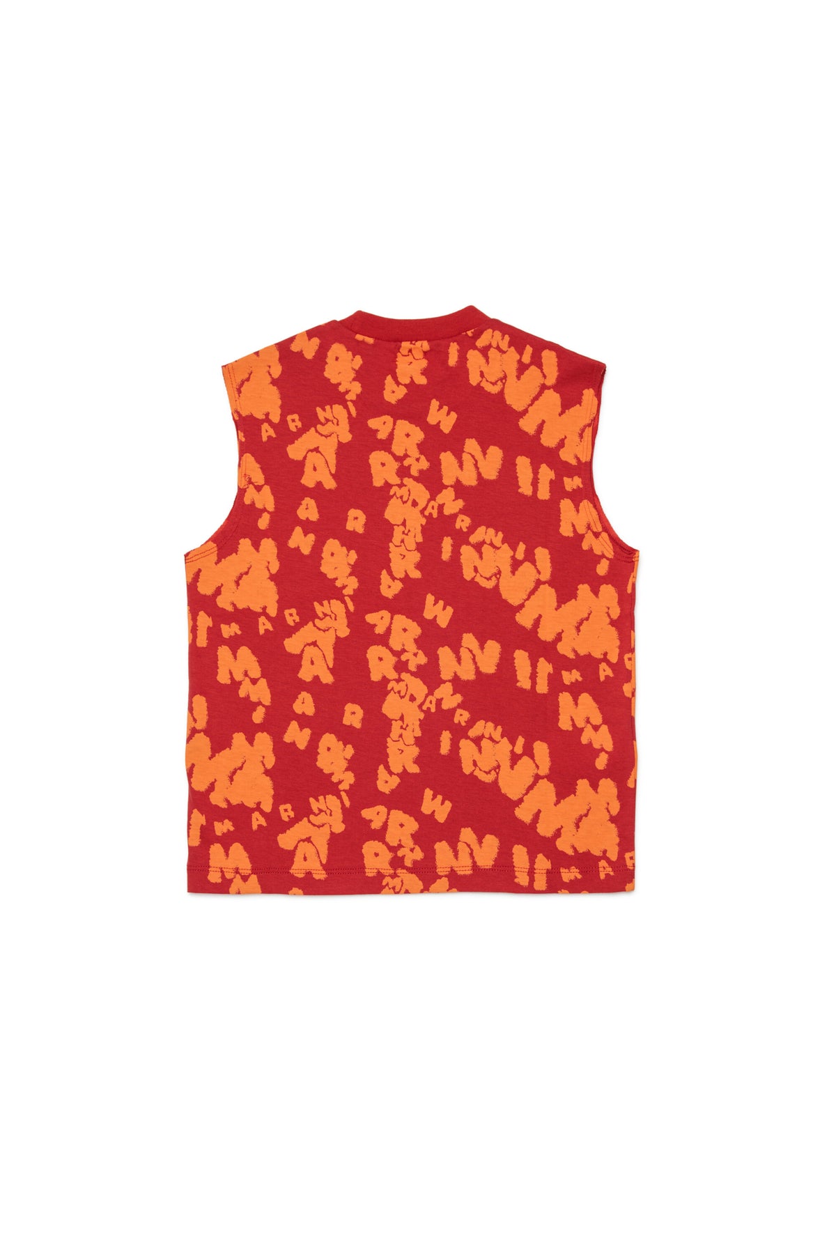 Ärmelloses T-Shirt mit Allover-Logo