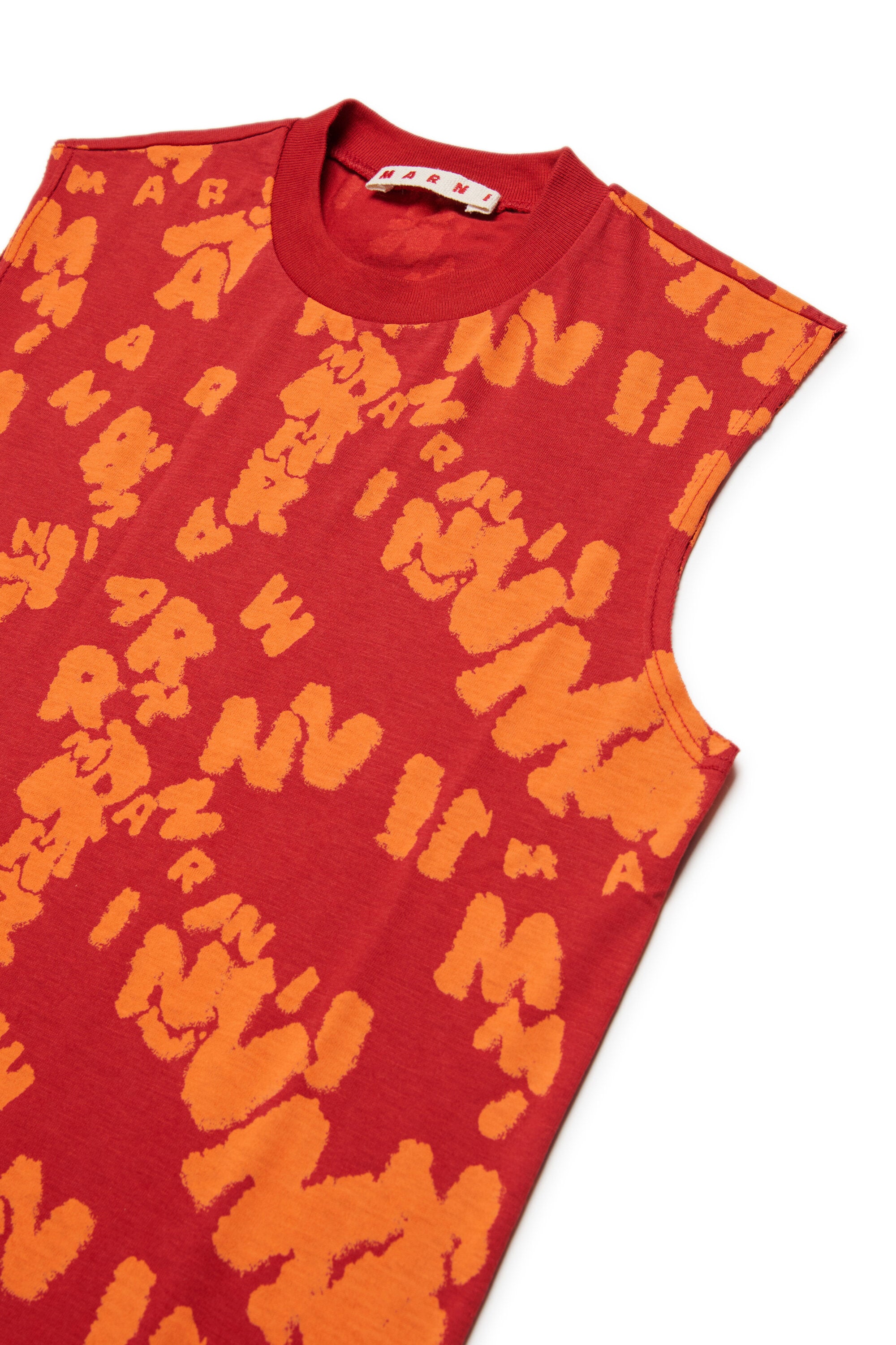 Camiseta sin mangas con logo por toda la prenda