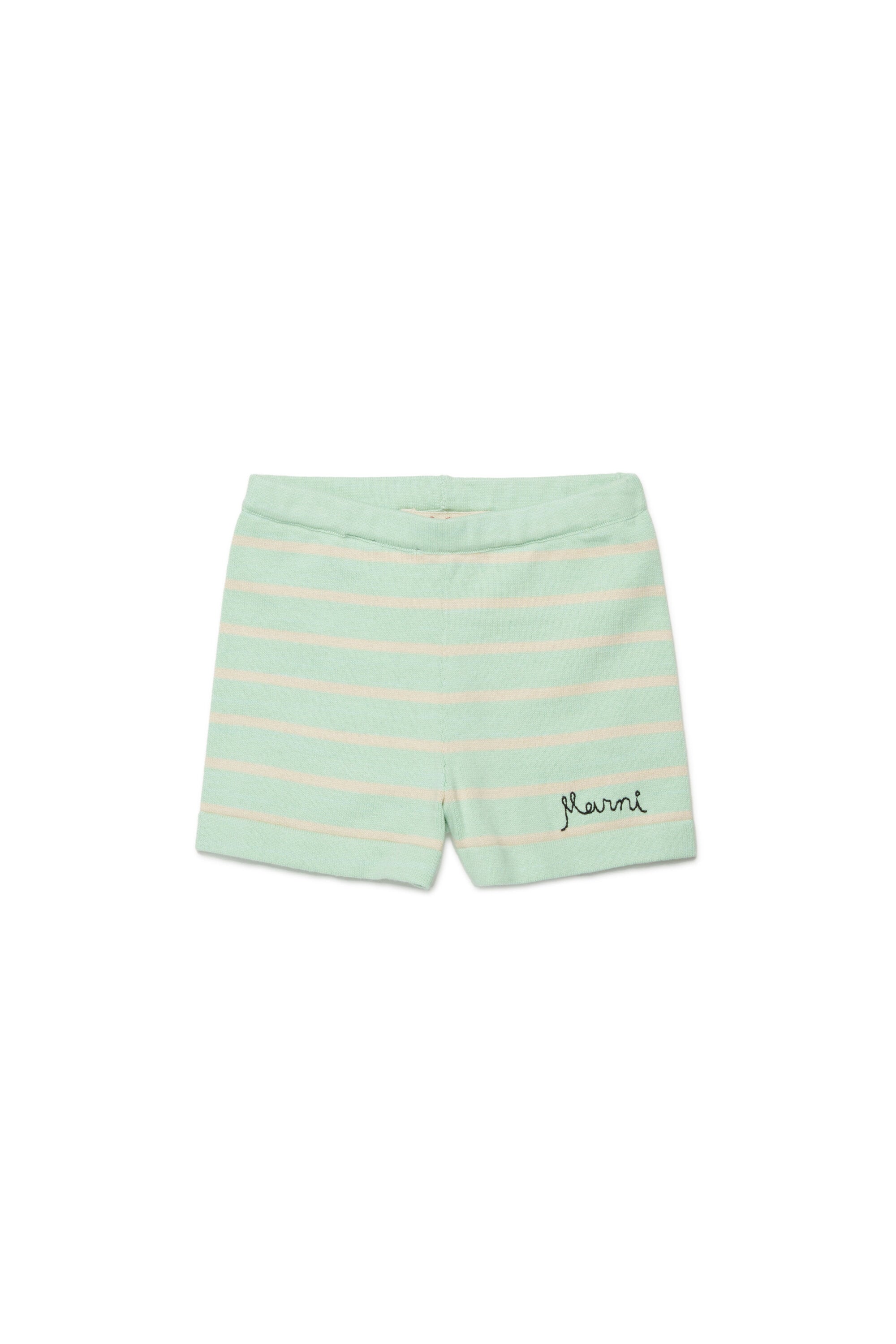 Strickshorts mit Logo