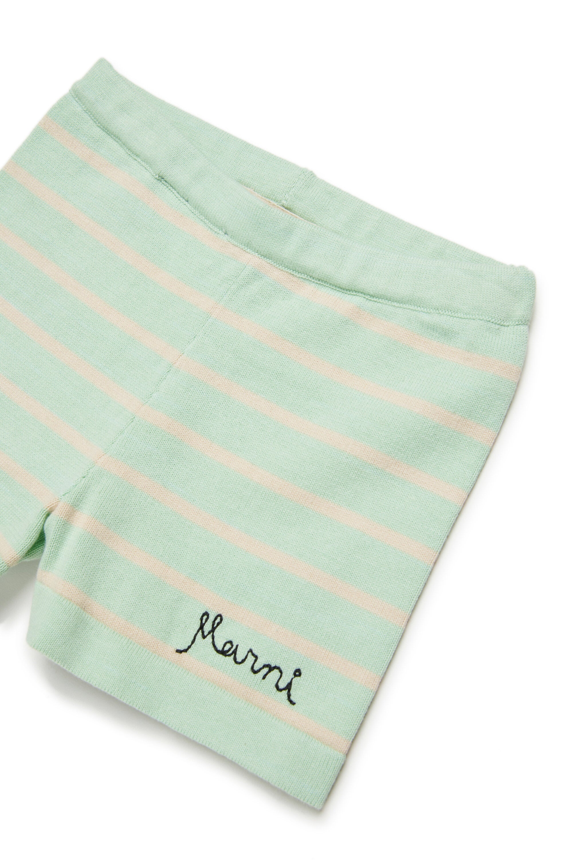 Knit shorts with logo