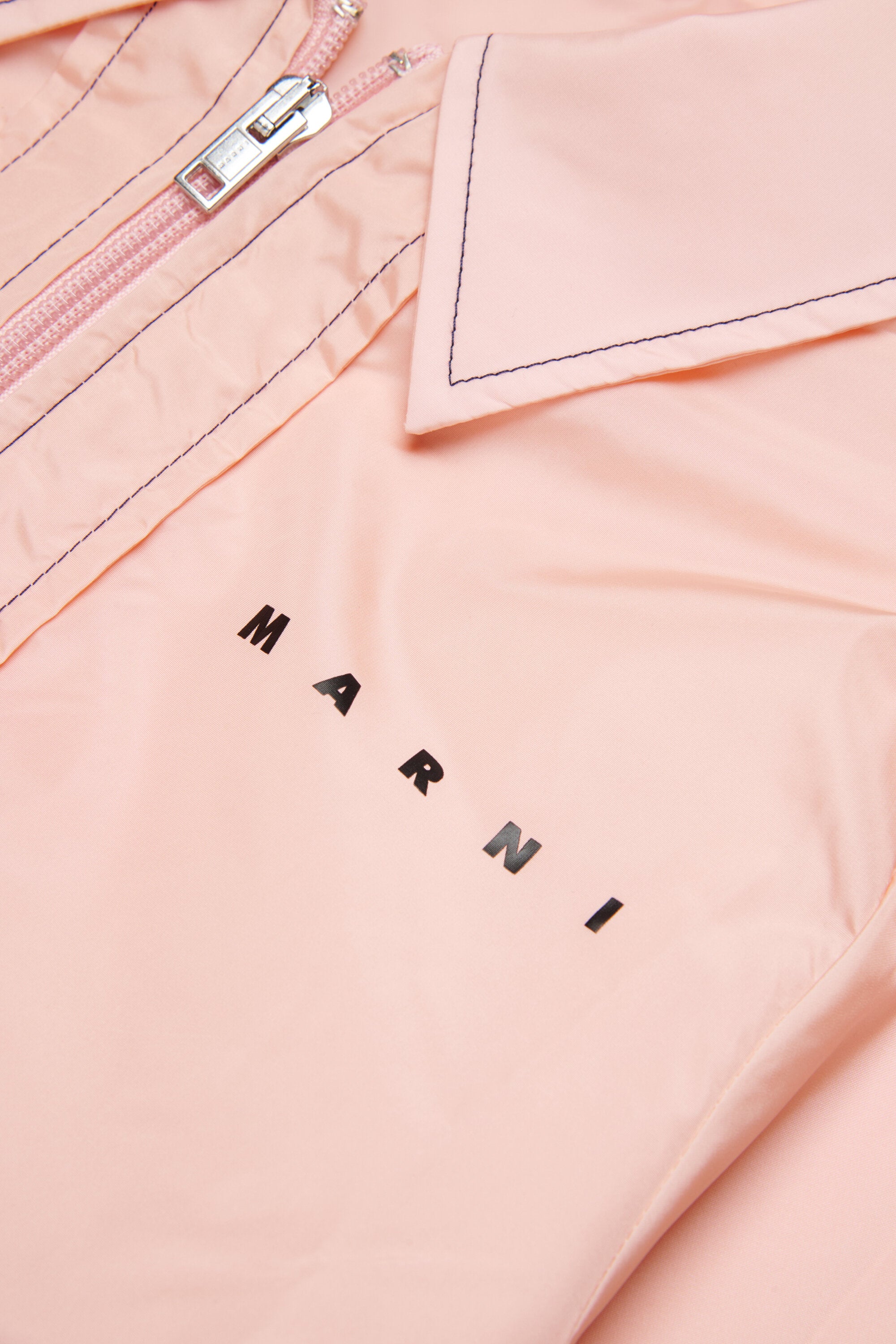 Giacca lunga con logo stampato