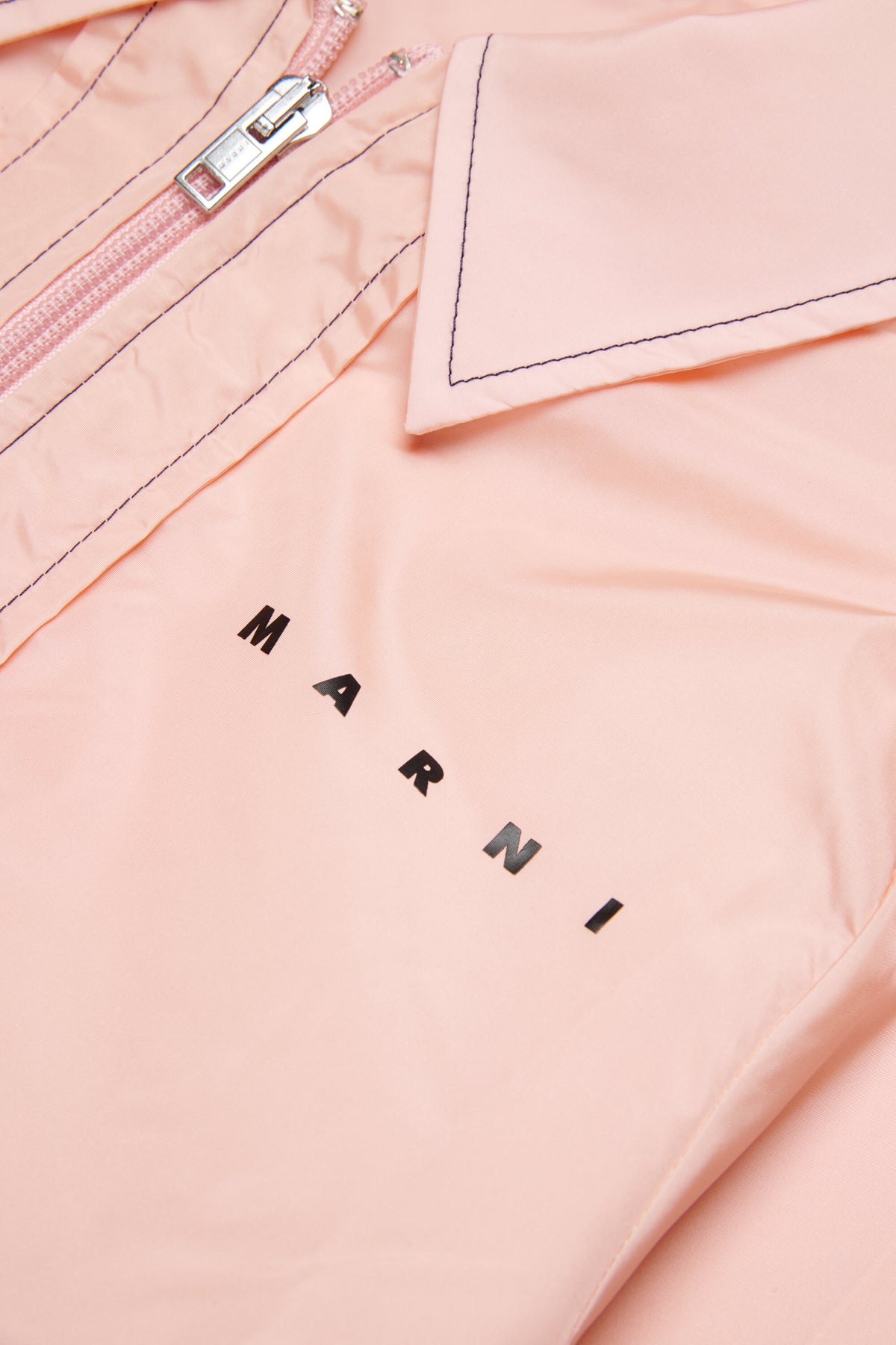 Chaqueta larga con logo estampado