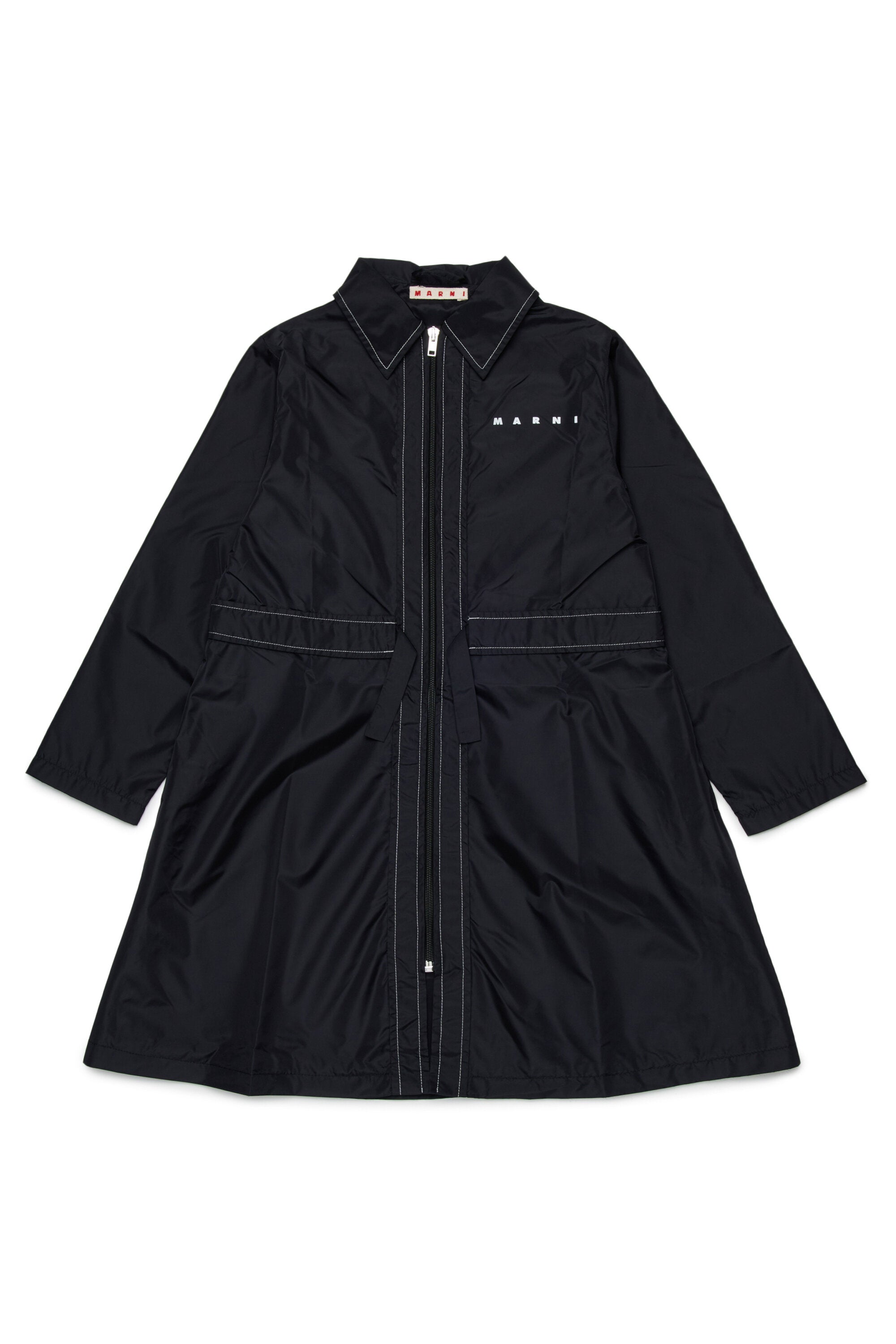 Lange Jacke mit aufgedrucktem Logo