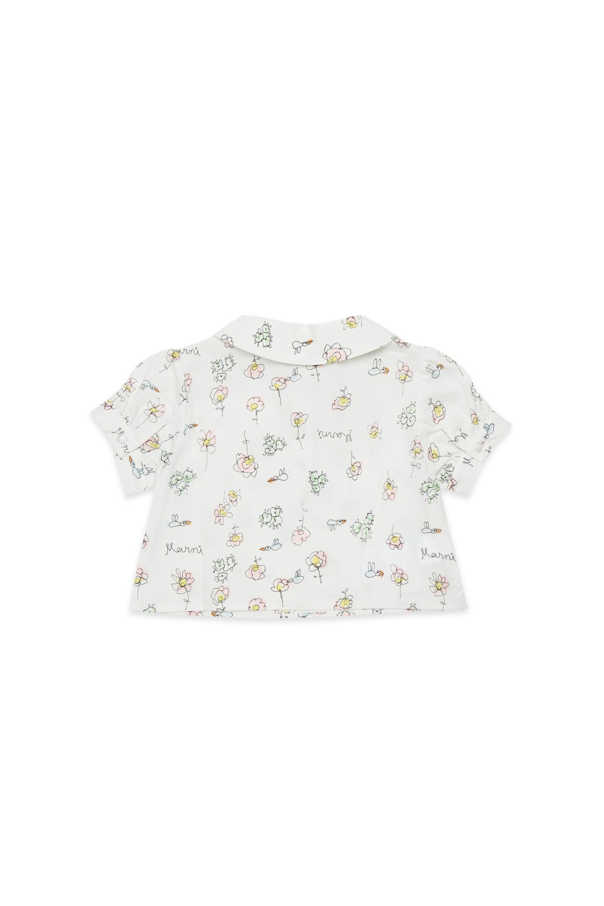 Camicia maniche corte con stampa a fiori