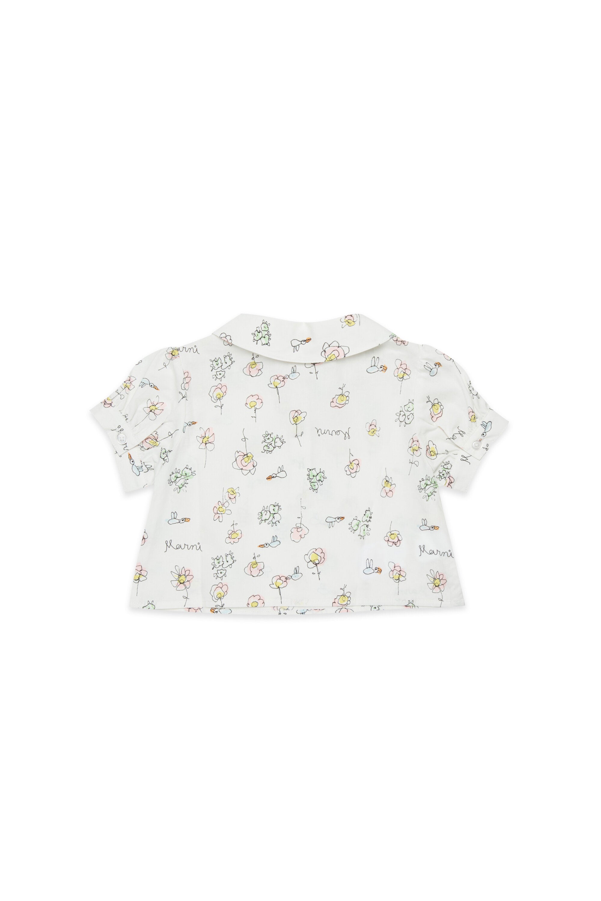 Chemise à manches courtes avec imprimé fleuri