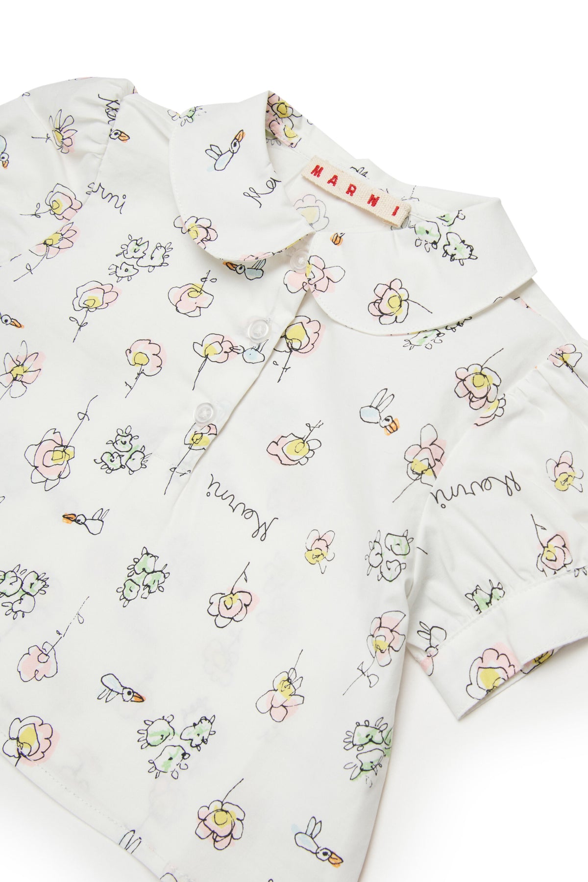 Camicia maniche corte con stampa a fiori