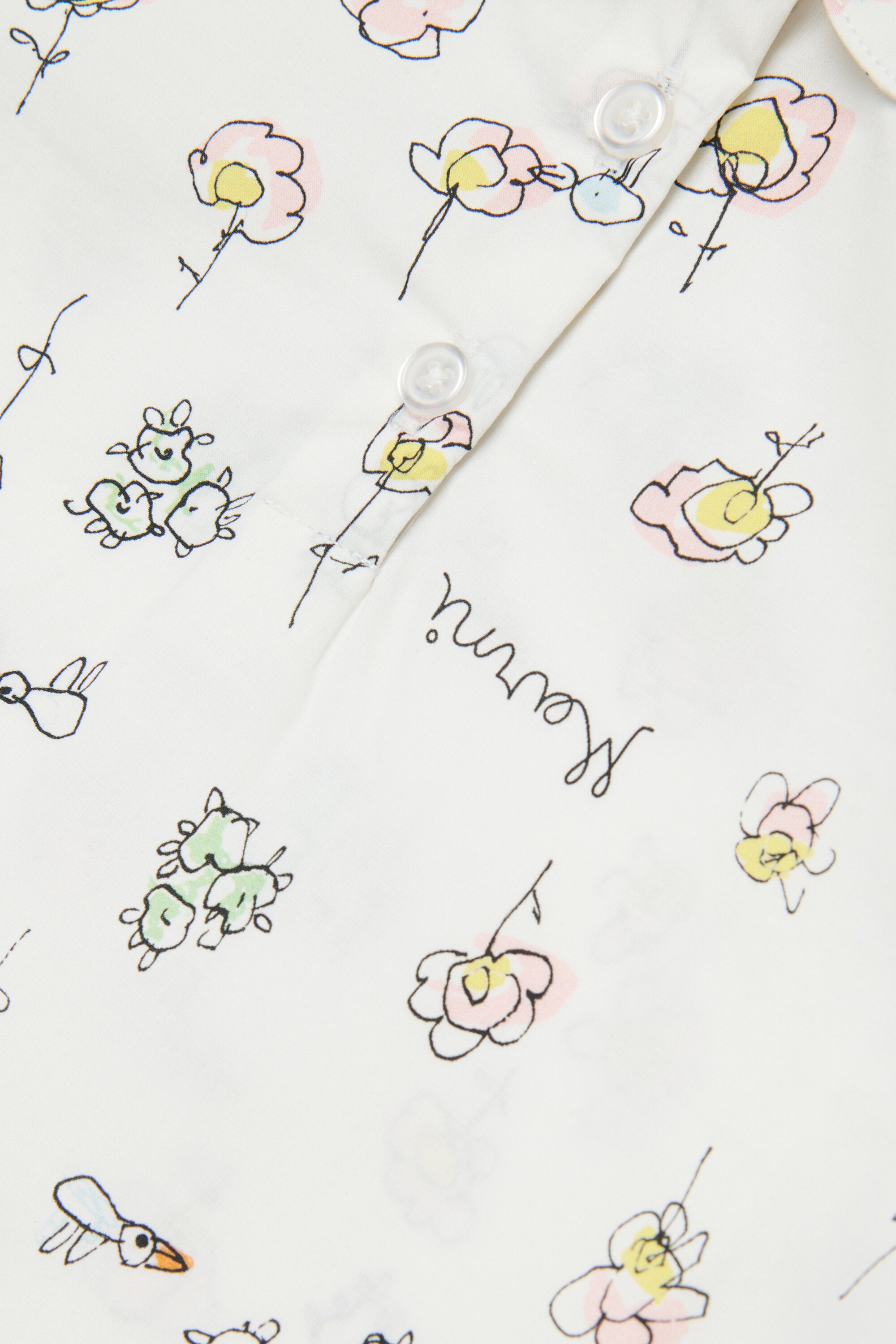 Chemise à manches courtes avec imprimé fleuri