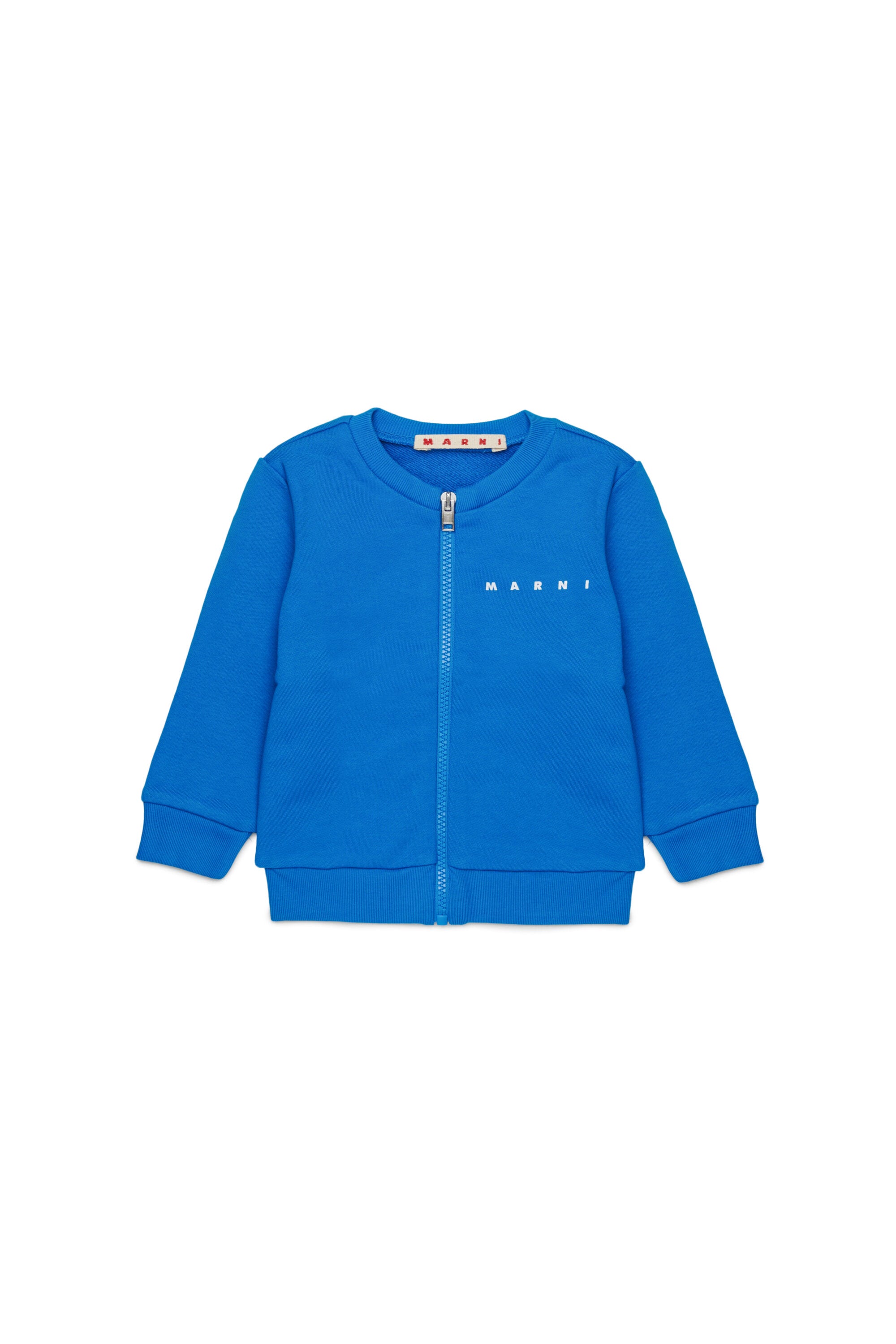Sudadera con cremallera completa y logo