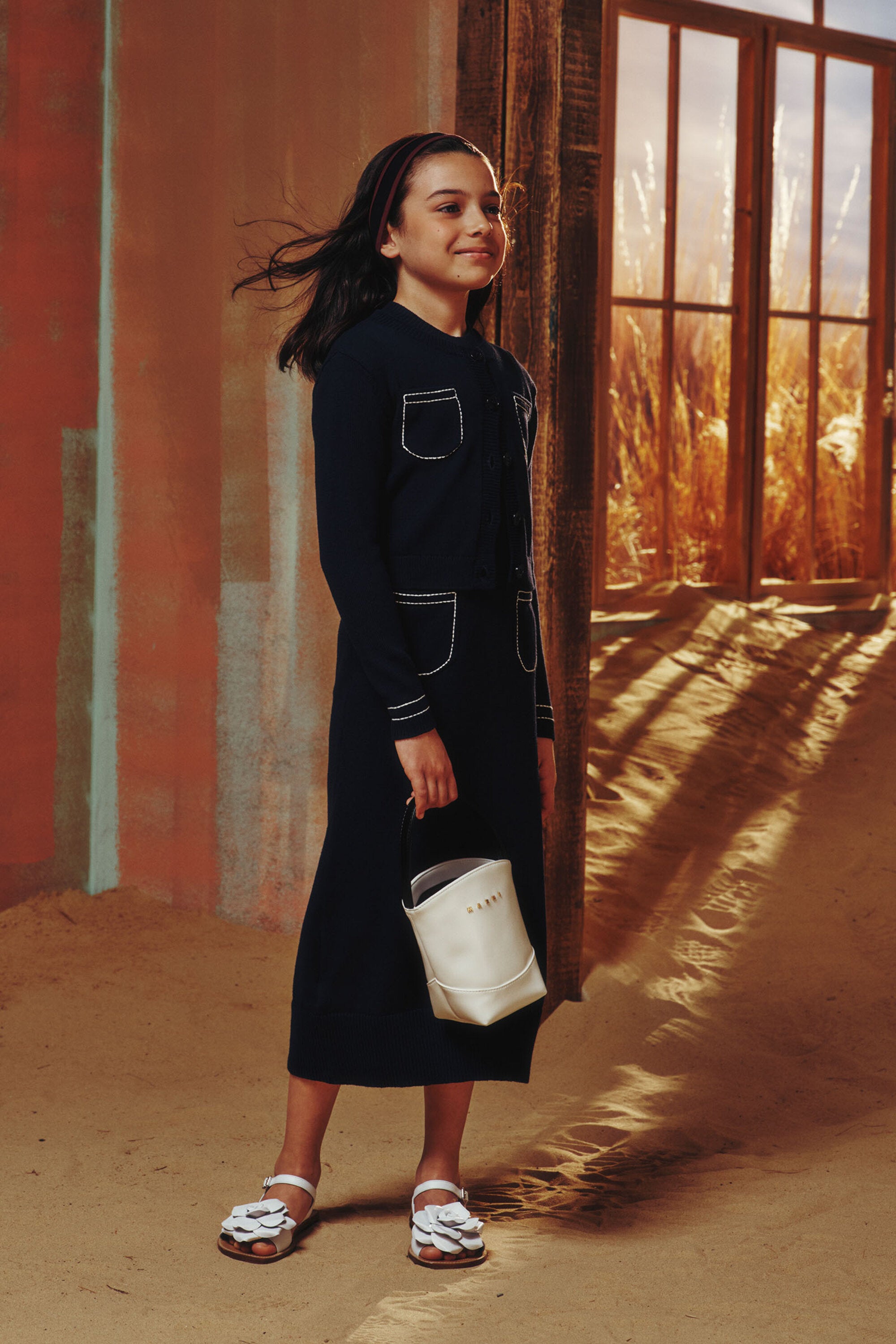 Cardigan in maglia con logo