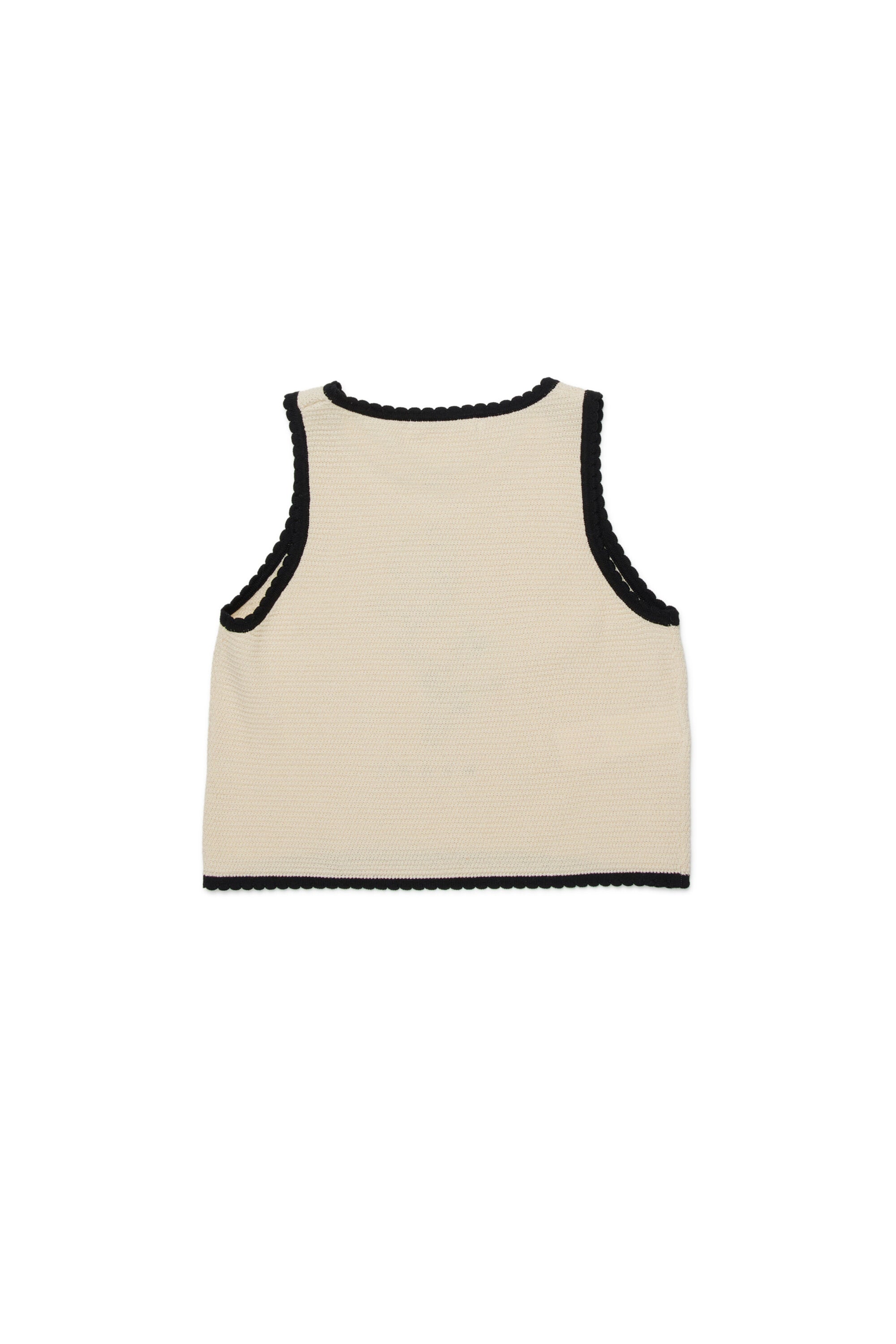 Top in maglia con motivo floreale