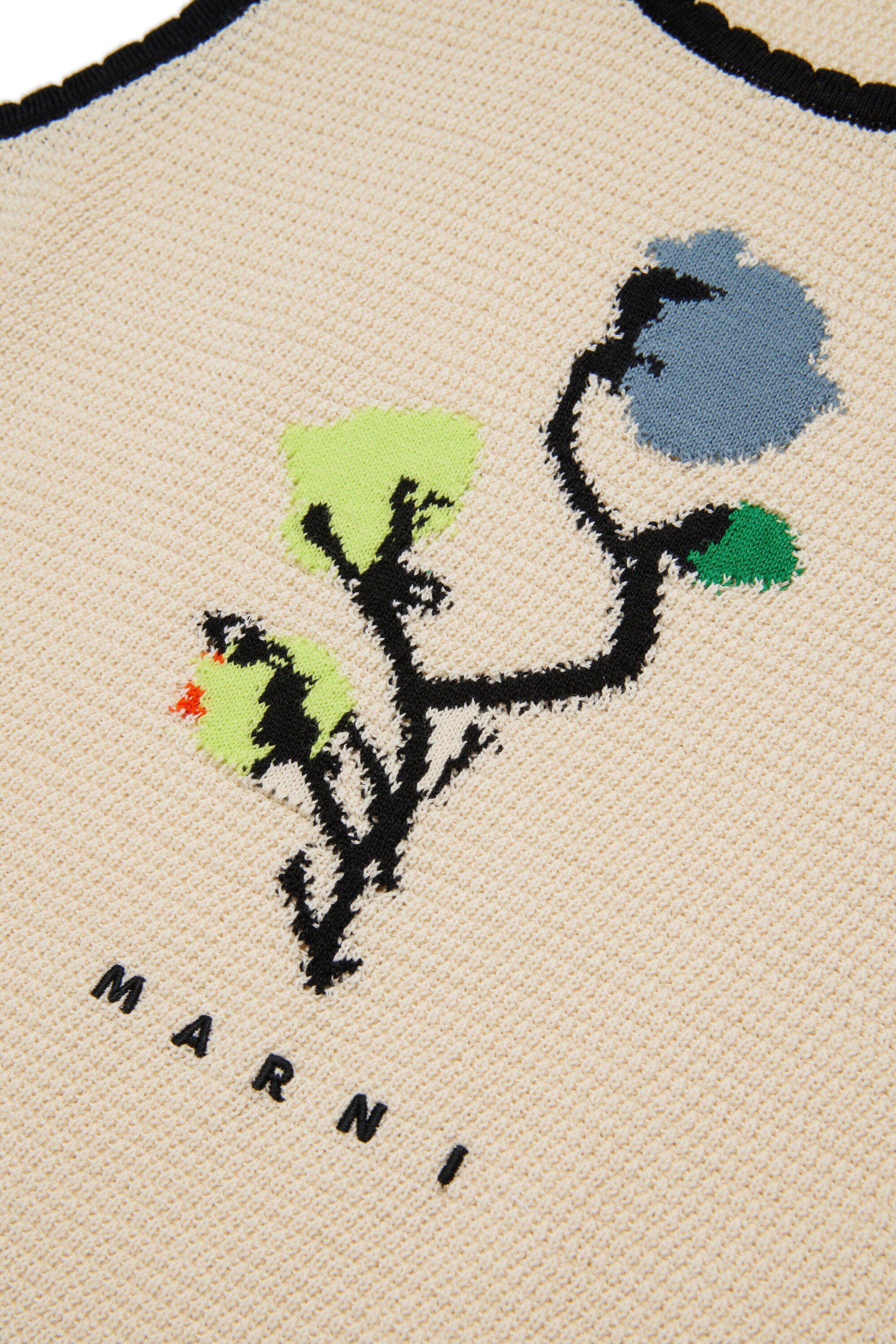 Knit top with floral pattern