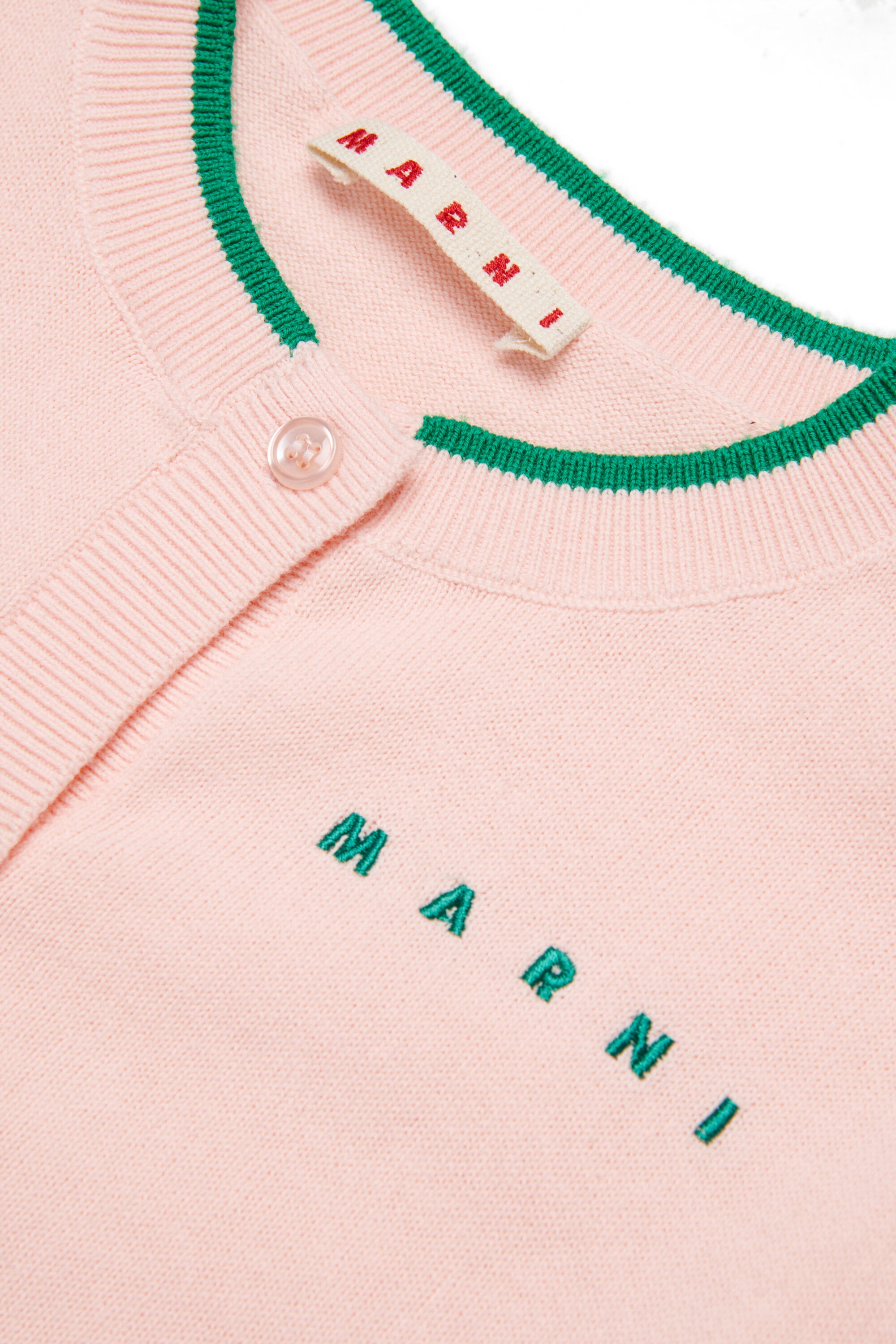 Cardigan girocollo con logo