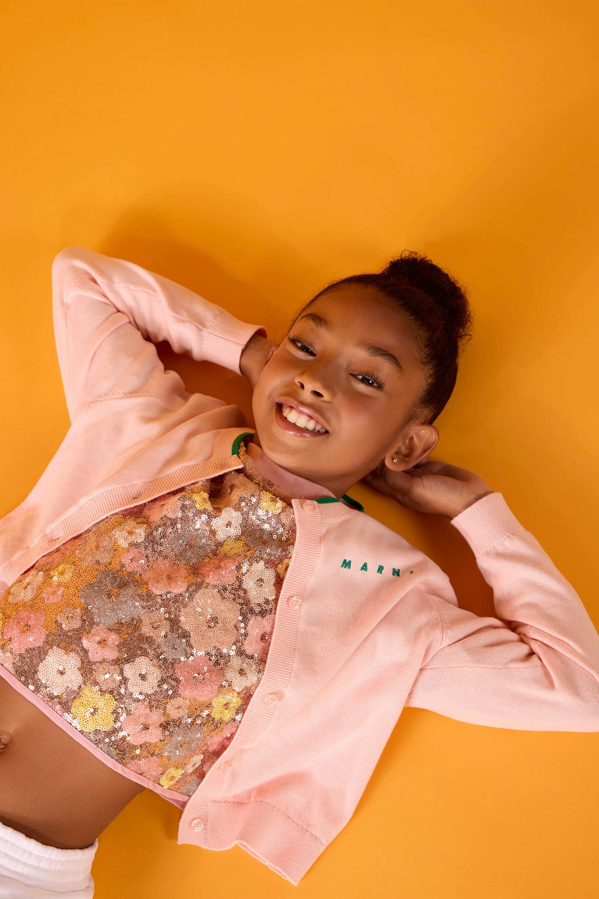 Cardigan girocollo con logo