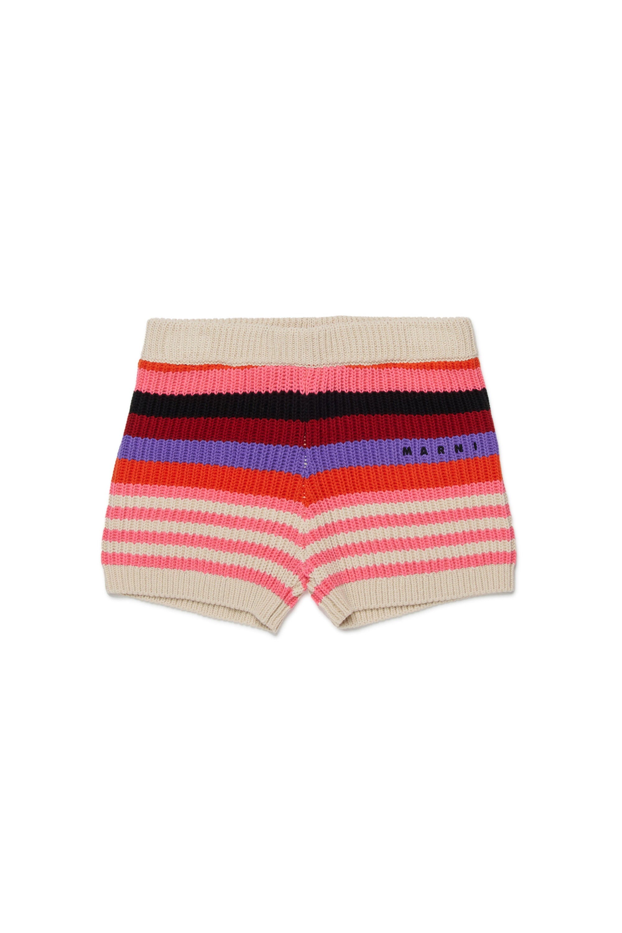 Strickshorts mit Logo