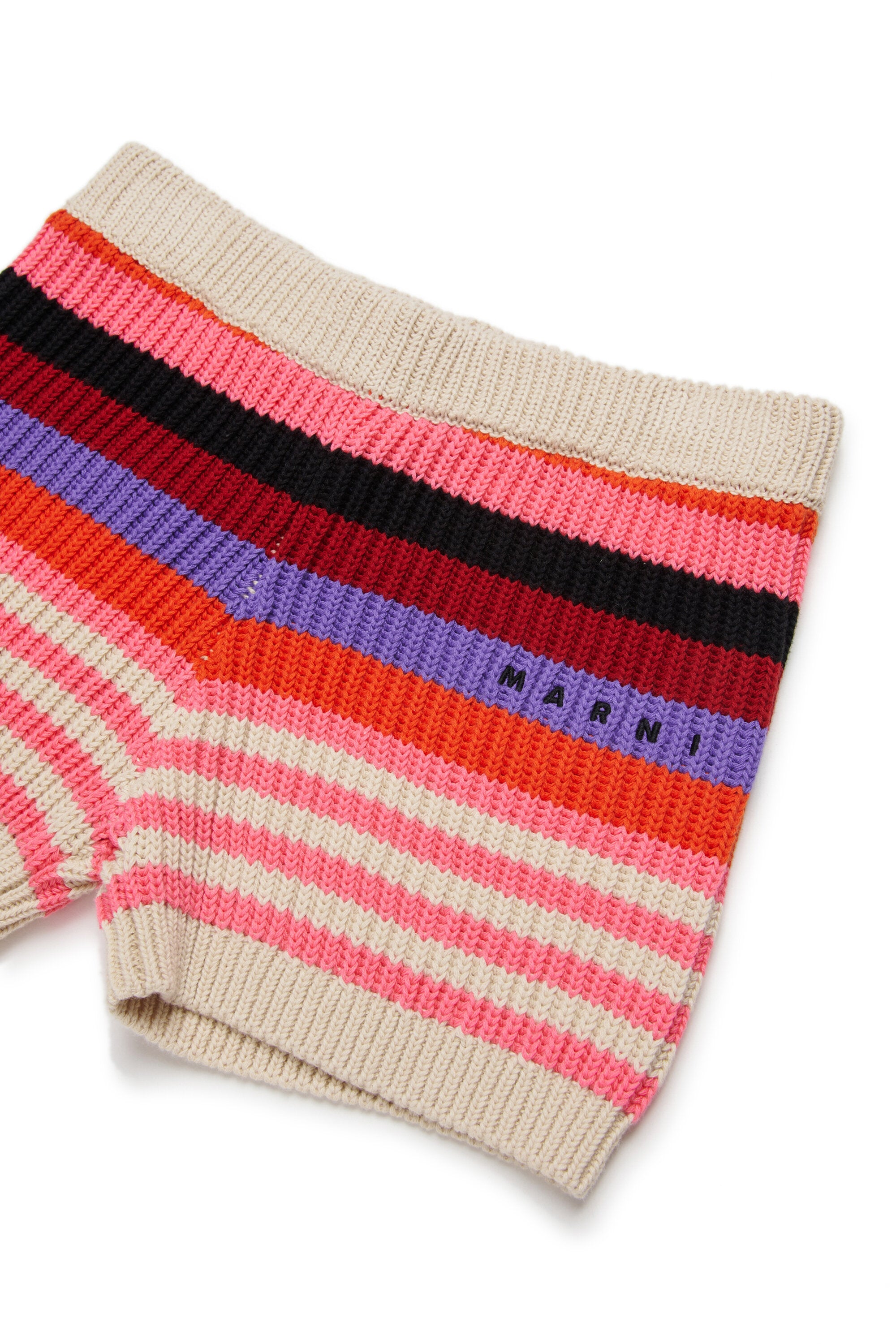 Strickshorts mit Logo