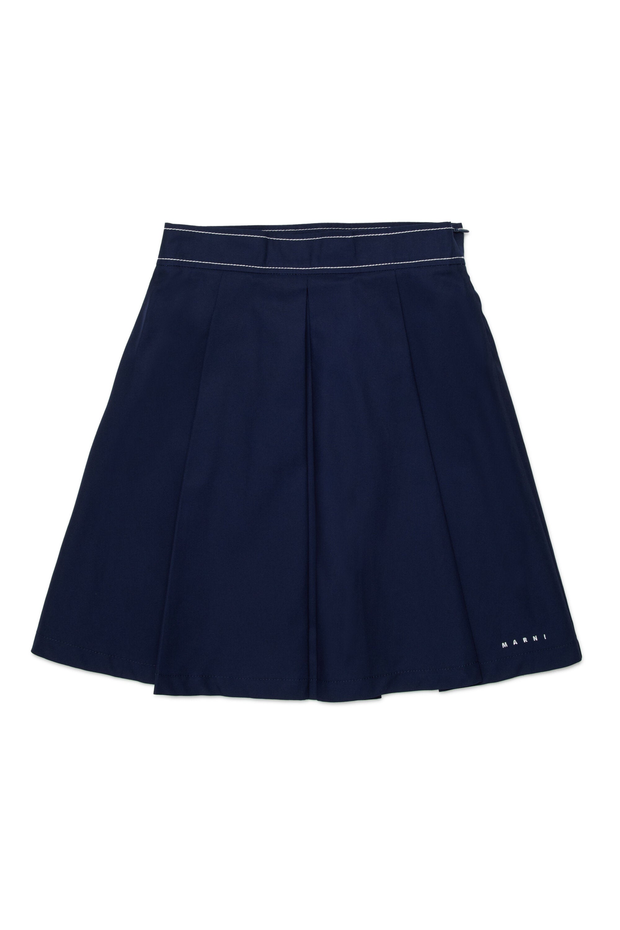Pleated skirt with logo