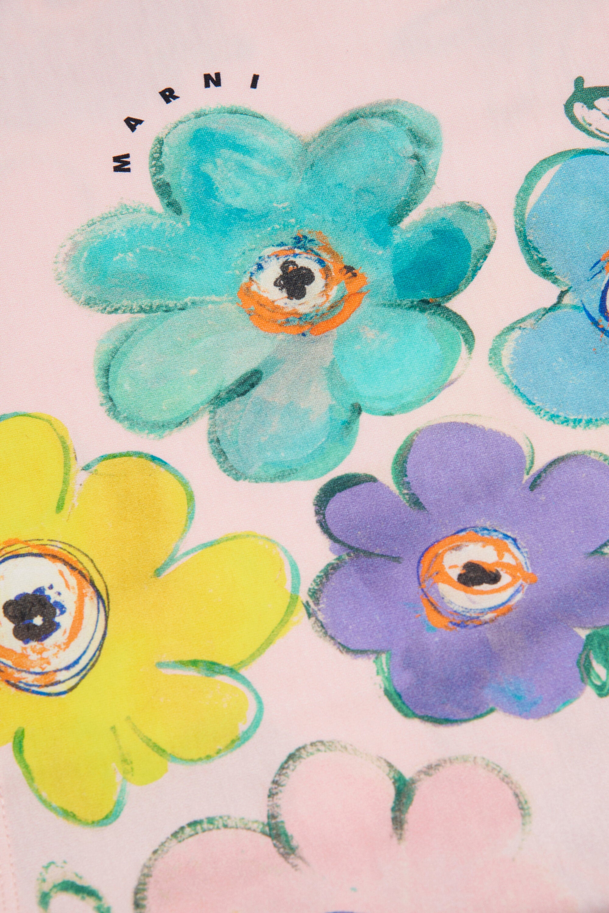 Rundhals-T-Shirt mit Blumenmuster