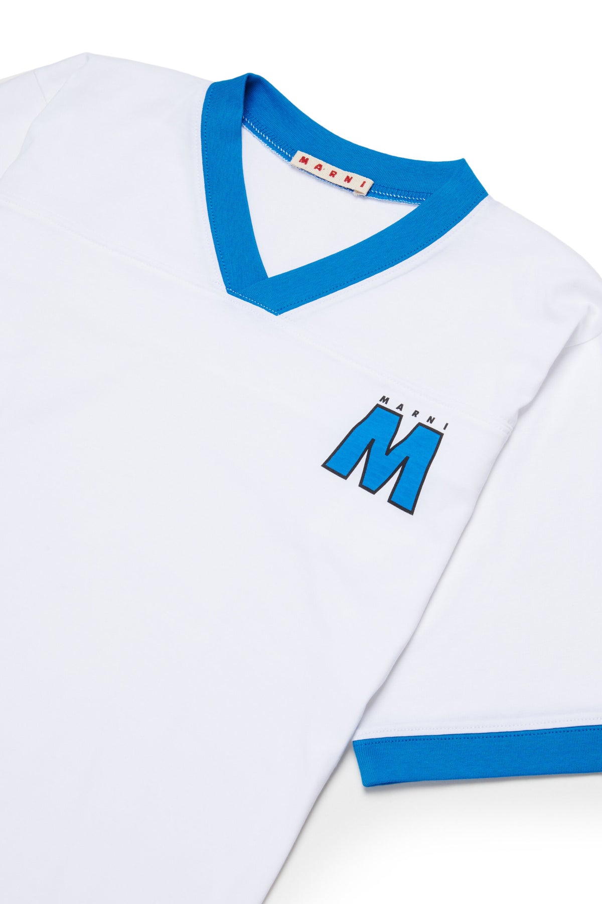 V-Ausschnitt T-Shirt mit Logo