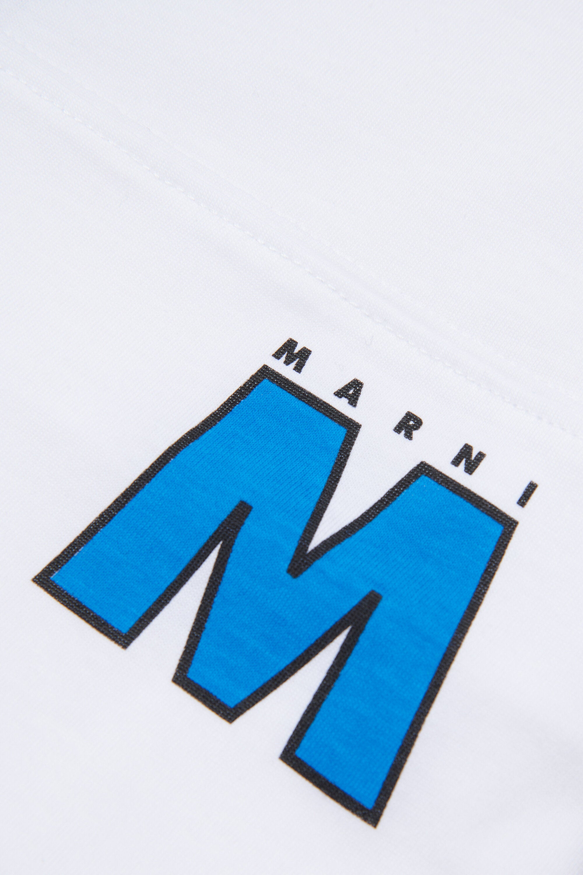 V-Ausschnitt T-Shirt mit Logo