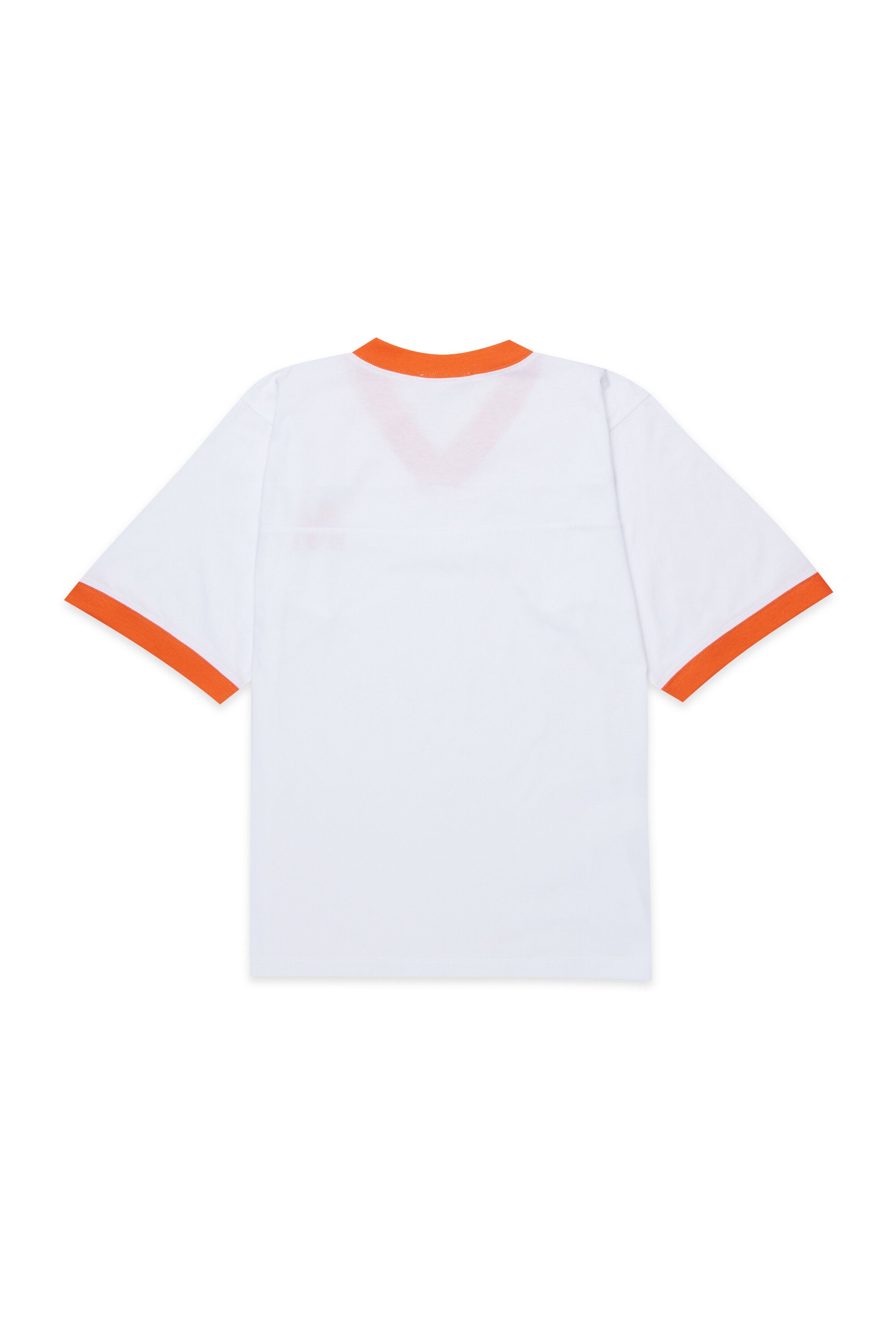 T-shirt scollo a V con logo