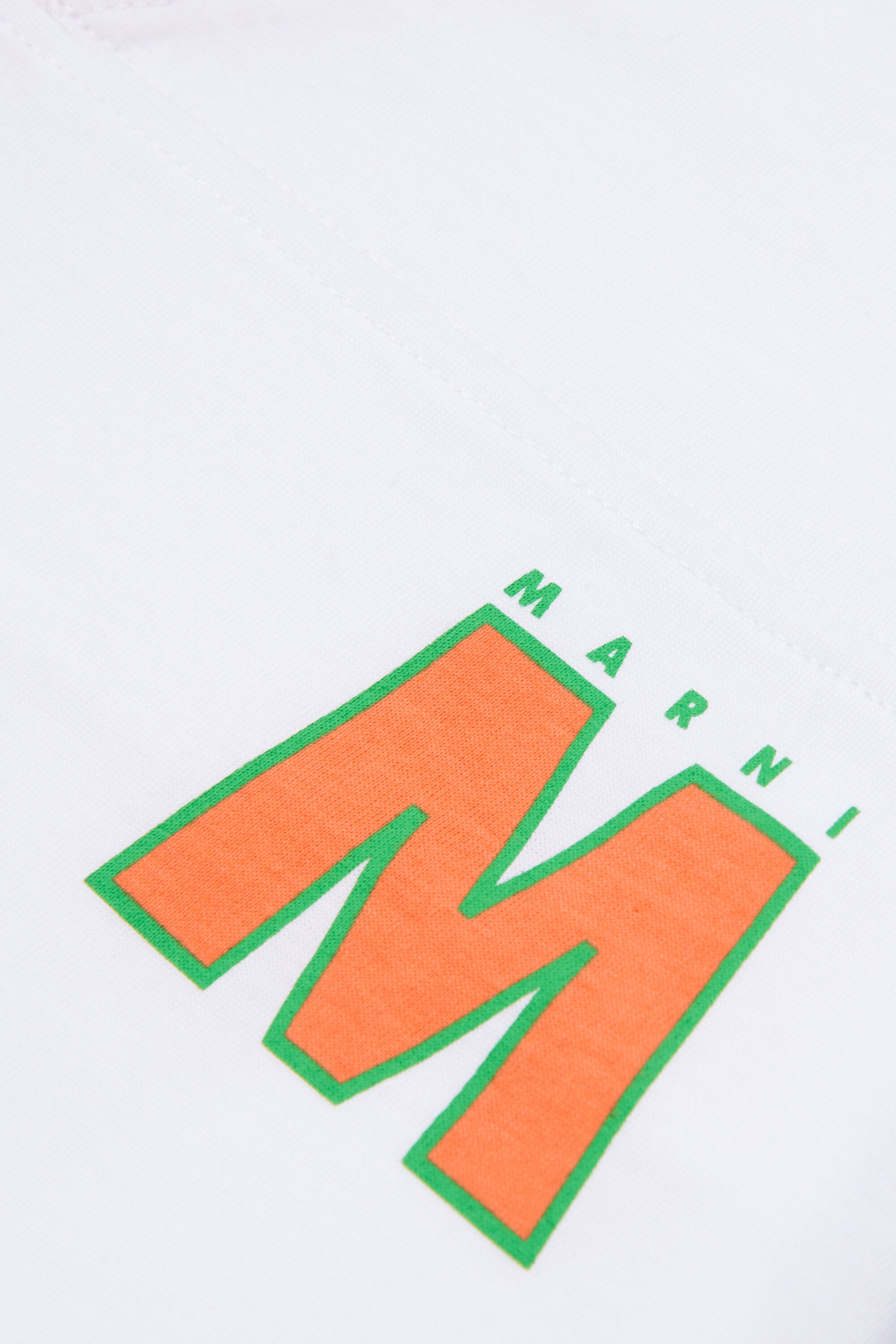 T-shirt scollo a V con logo