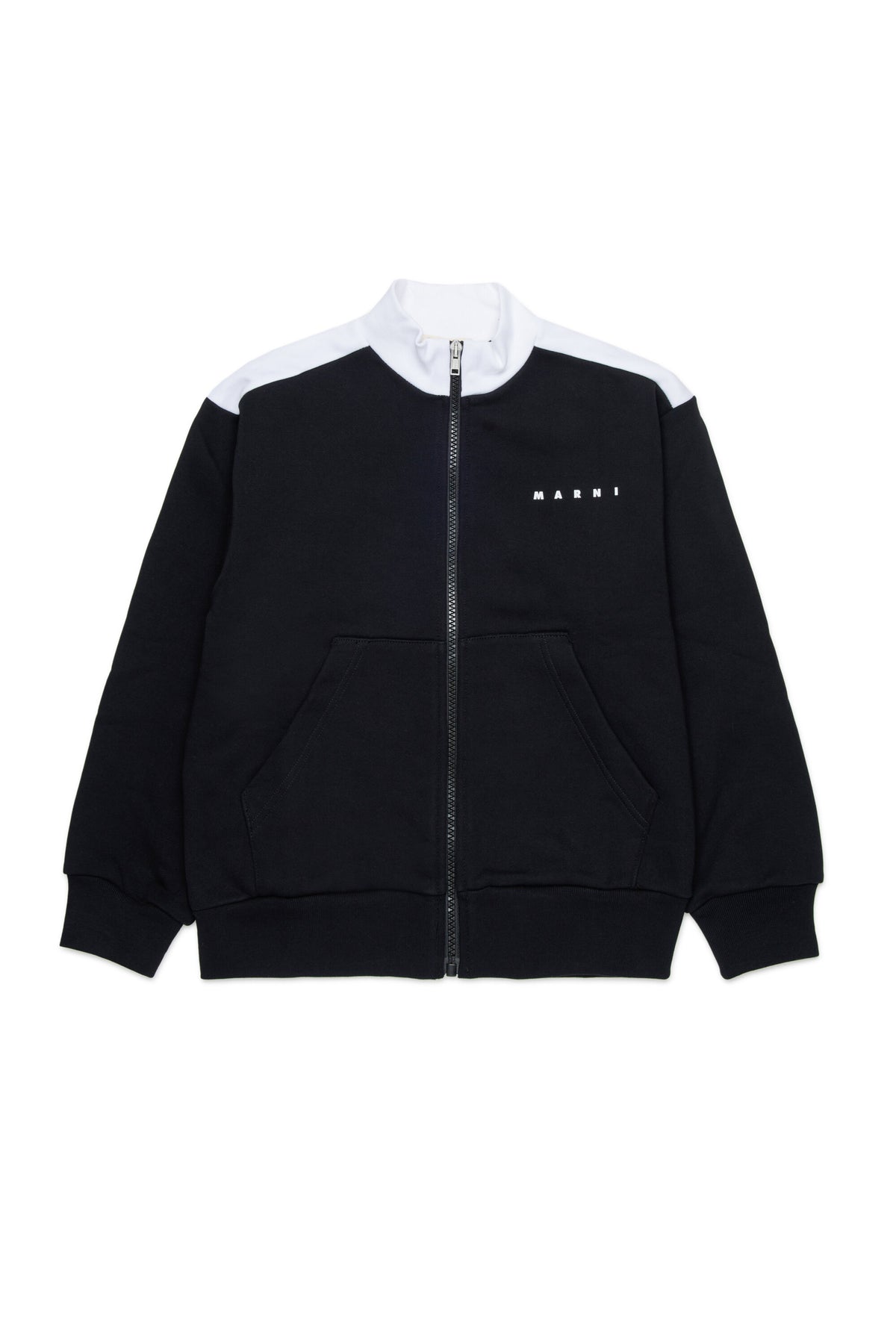 Sweatshirt mit durchgehendem Reißverschluss und Logo