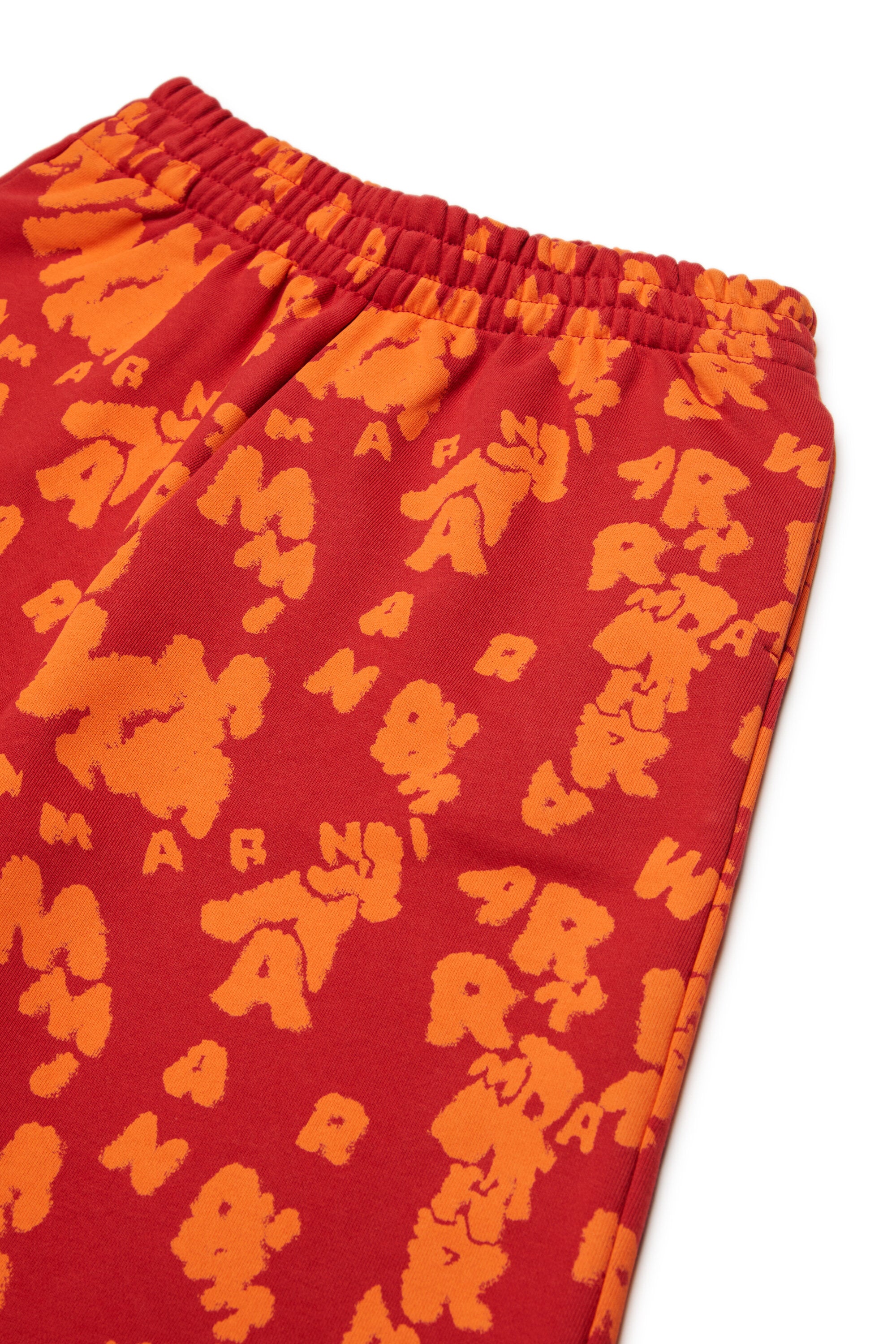 Shorts in felpa con logo allover