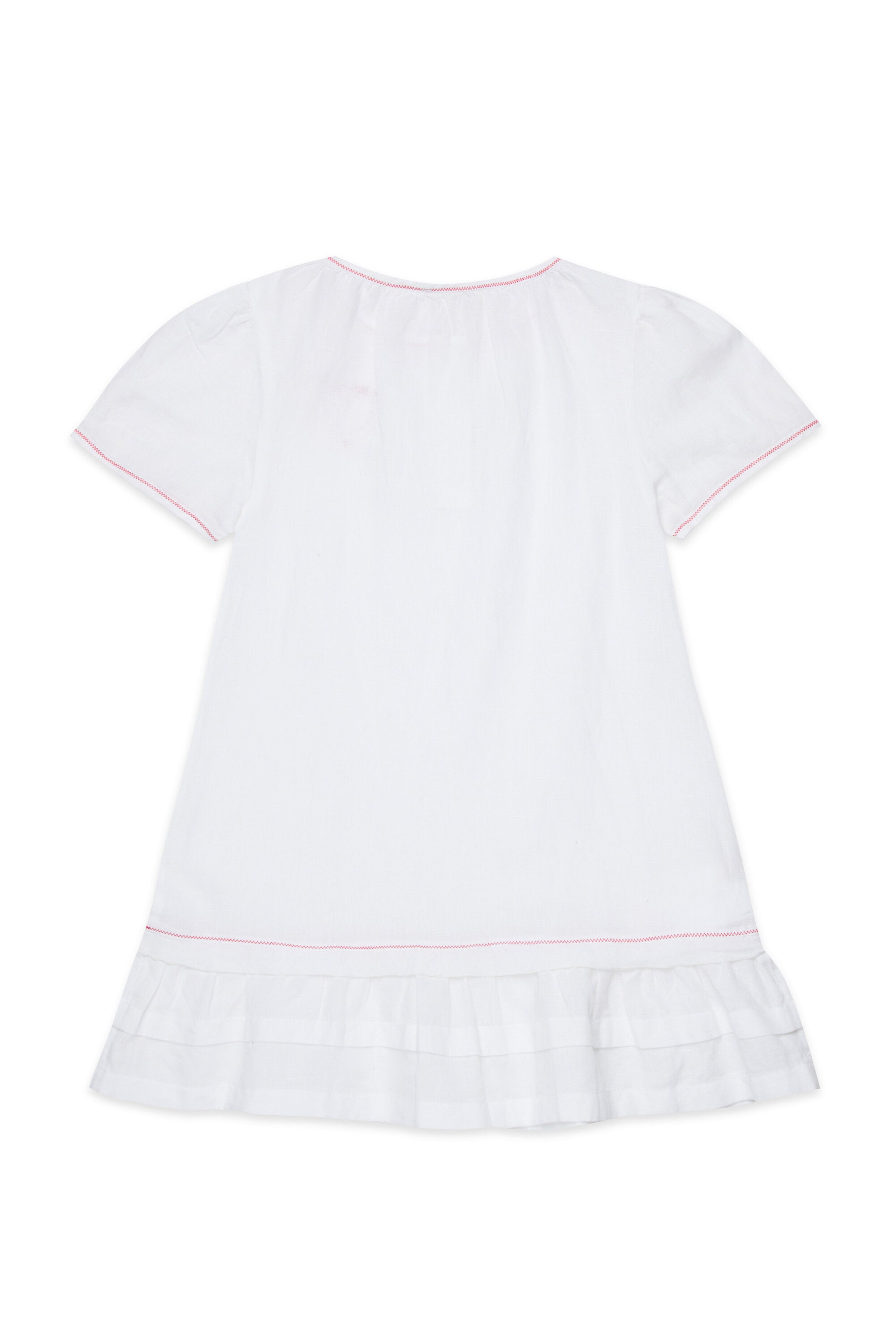 Kleid mit Herzstickerei und Rüschen