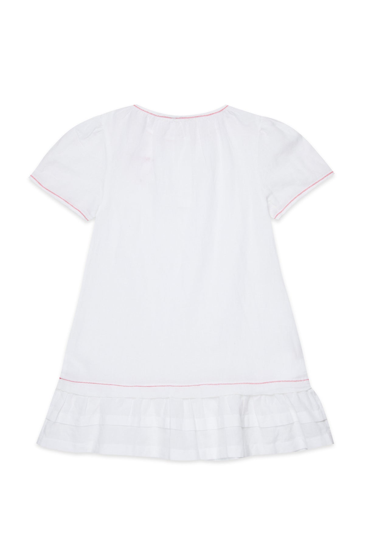 Robe avec broderie cœur et volants