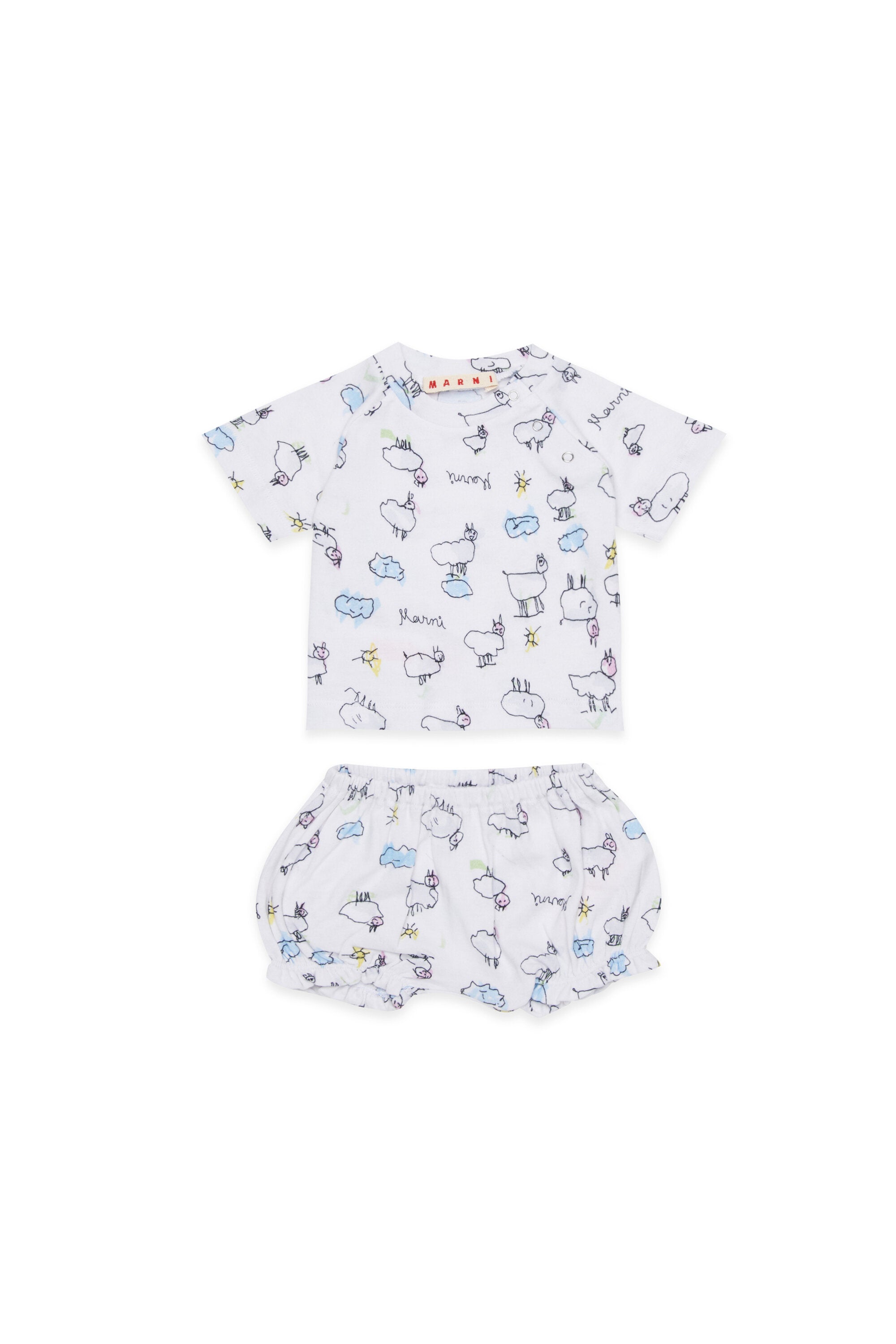 Set da neonato con stampa allover