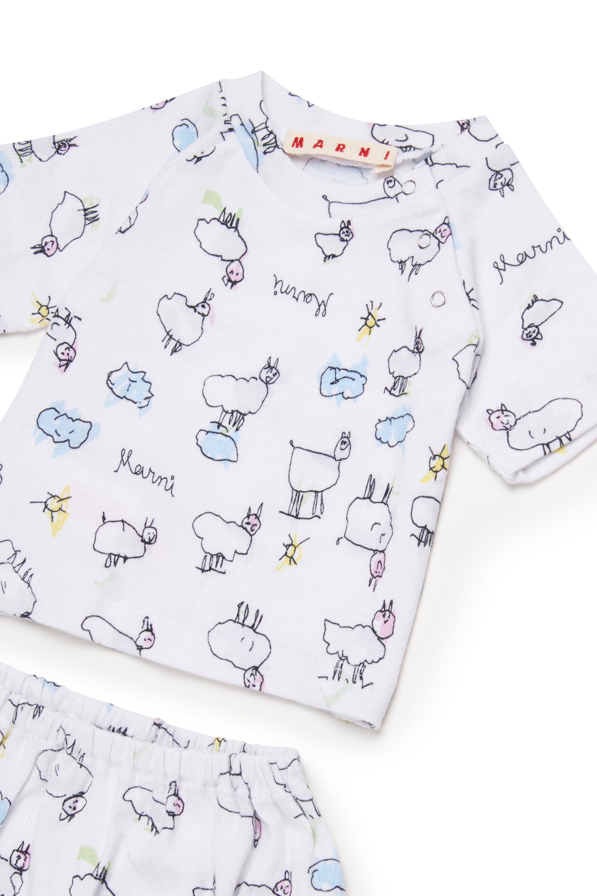 Set da neonato con stampa allover