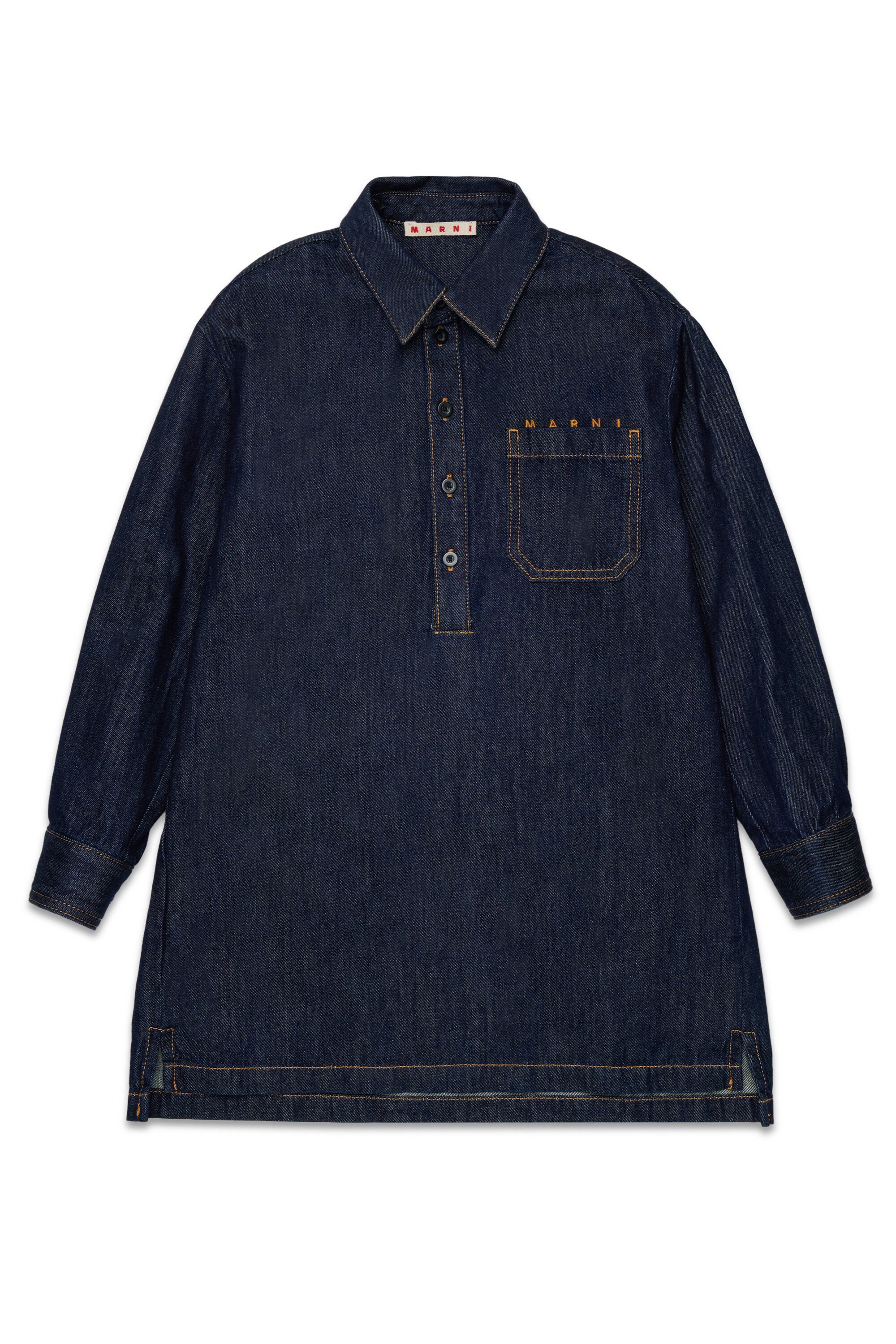 Vestido vaquero con logotipo