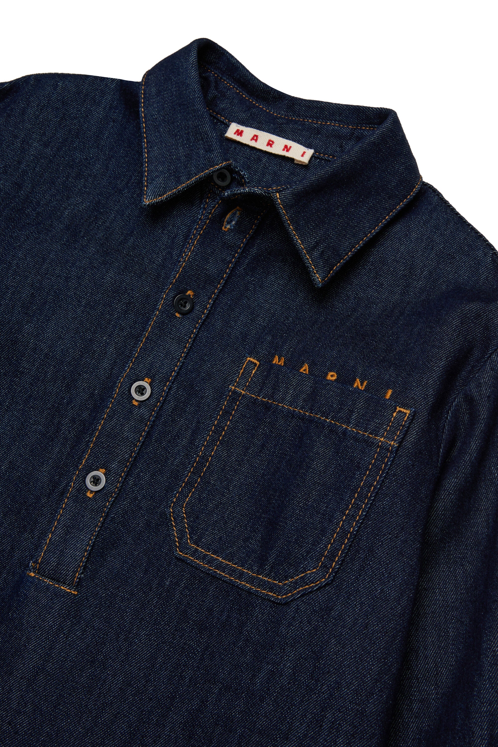 Denimkleid mit Logo