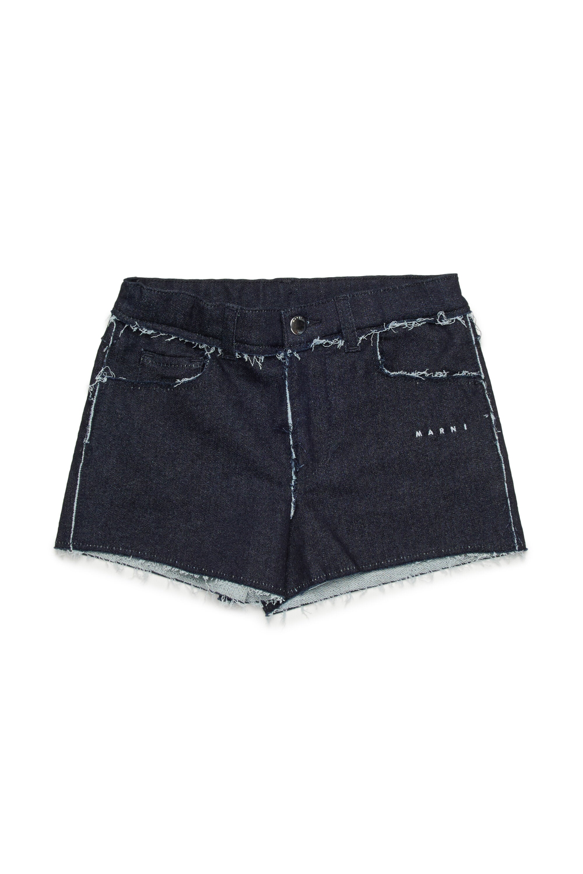 Denim-Shorts mit Logo auf der Vorderseite