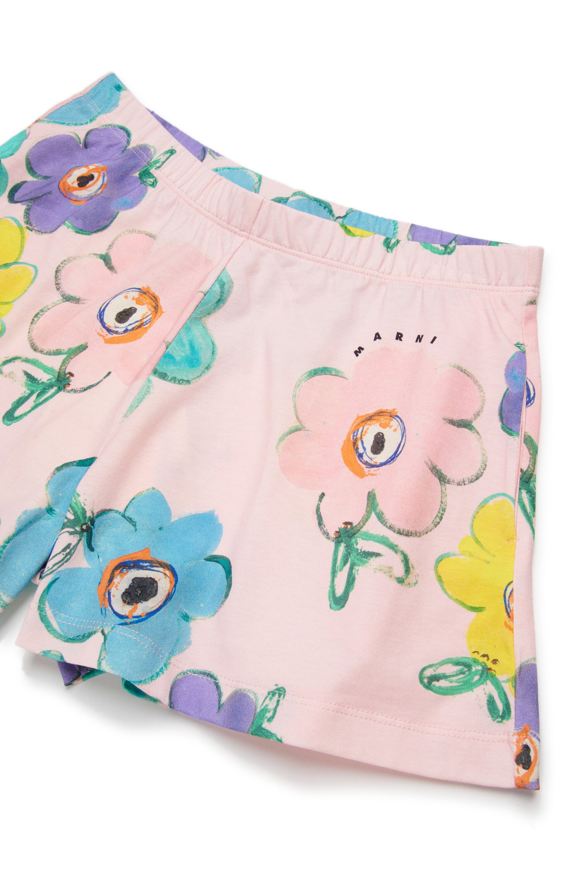 Sweatshorts mit Blumenmuster
