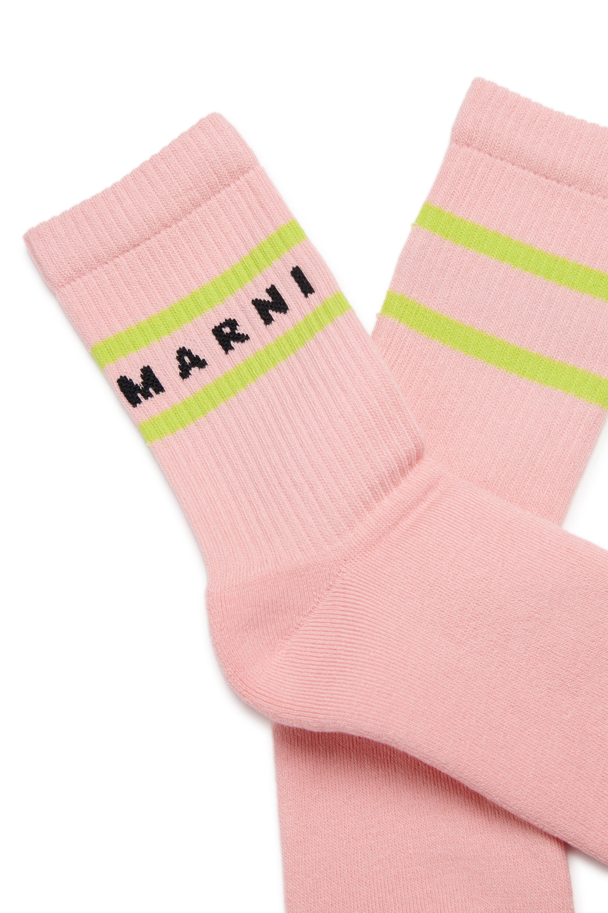 Socken mit Logo und Streifen