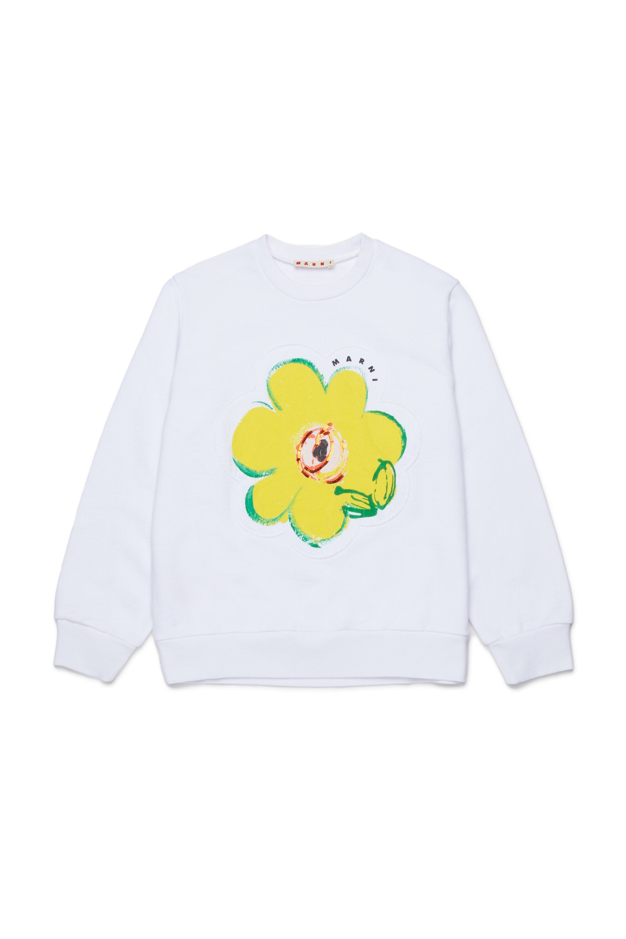 Sweatshirt mit Rundhalsausschnitt und Maxi-Blume