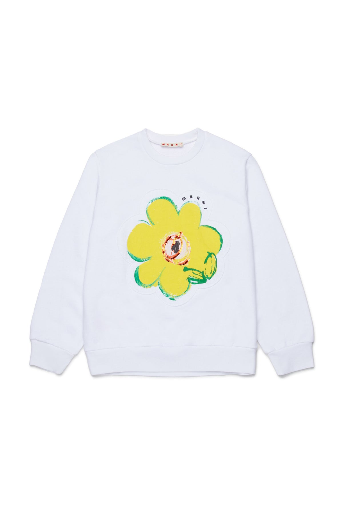 Sweatshirt mit Rundhalsausschnitt und Maxi-Blume