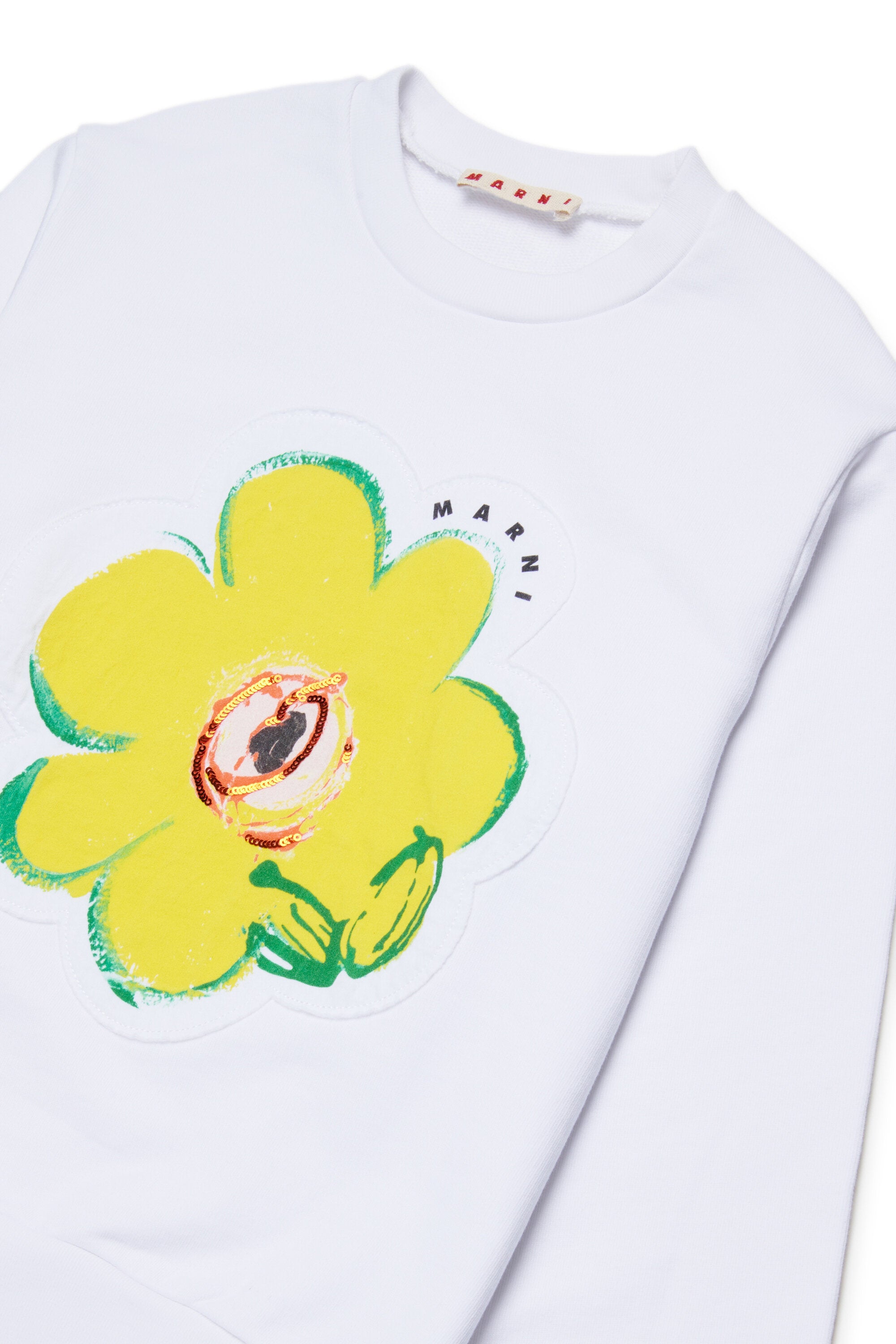 Sweatshirt mit Rundhalsausschnitt und Maxi-Blume