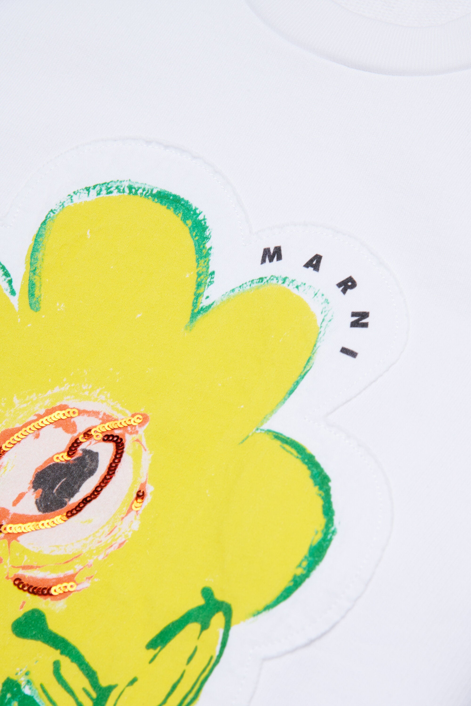 Sweatshirt mit Rundhalsausschnitt und Maxi-Blume