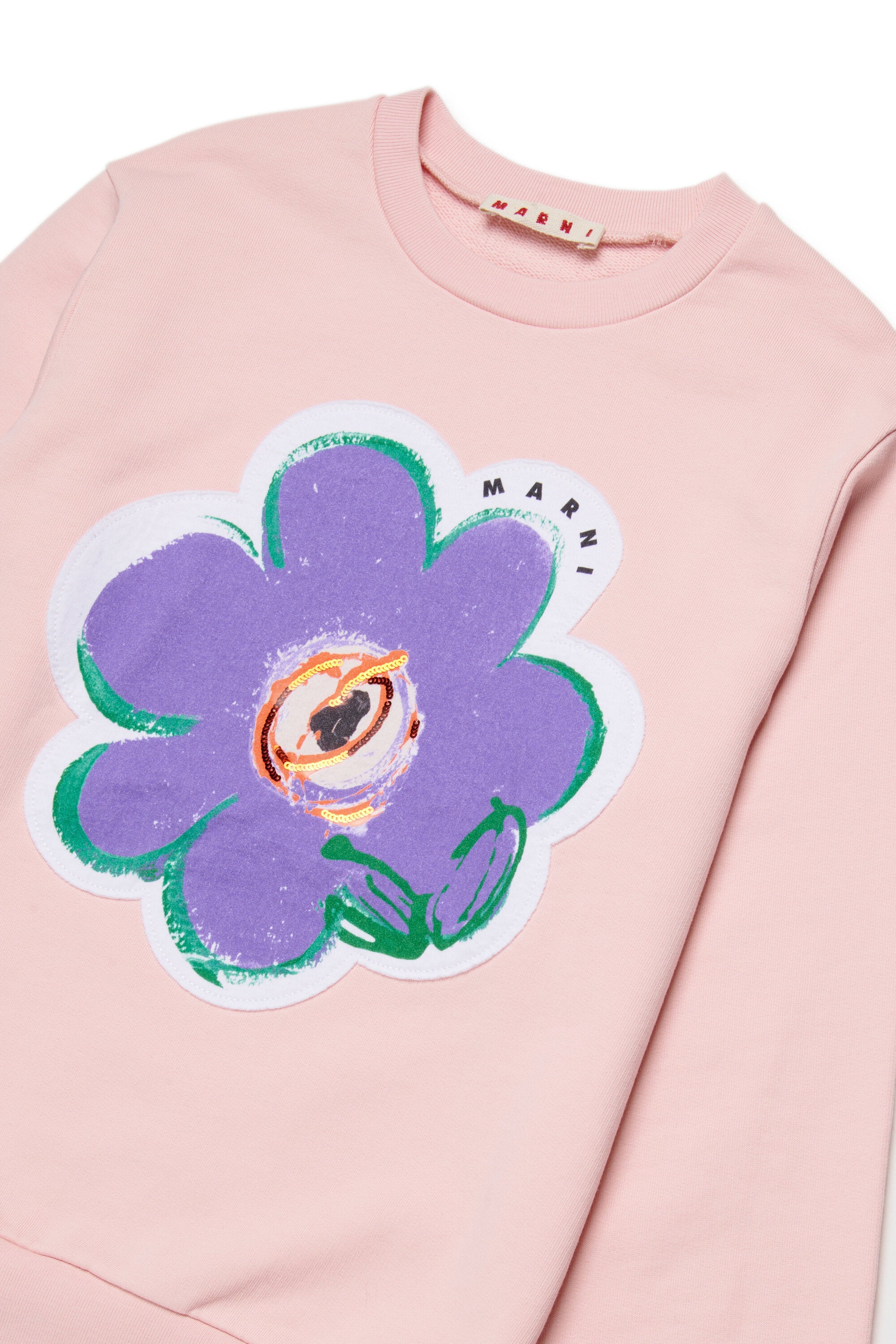 Sweatshirt mit Rundhalsausschnitt und Maxi-Blume