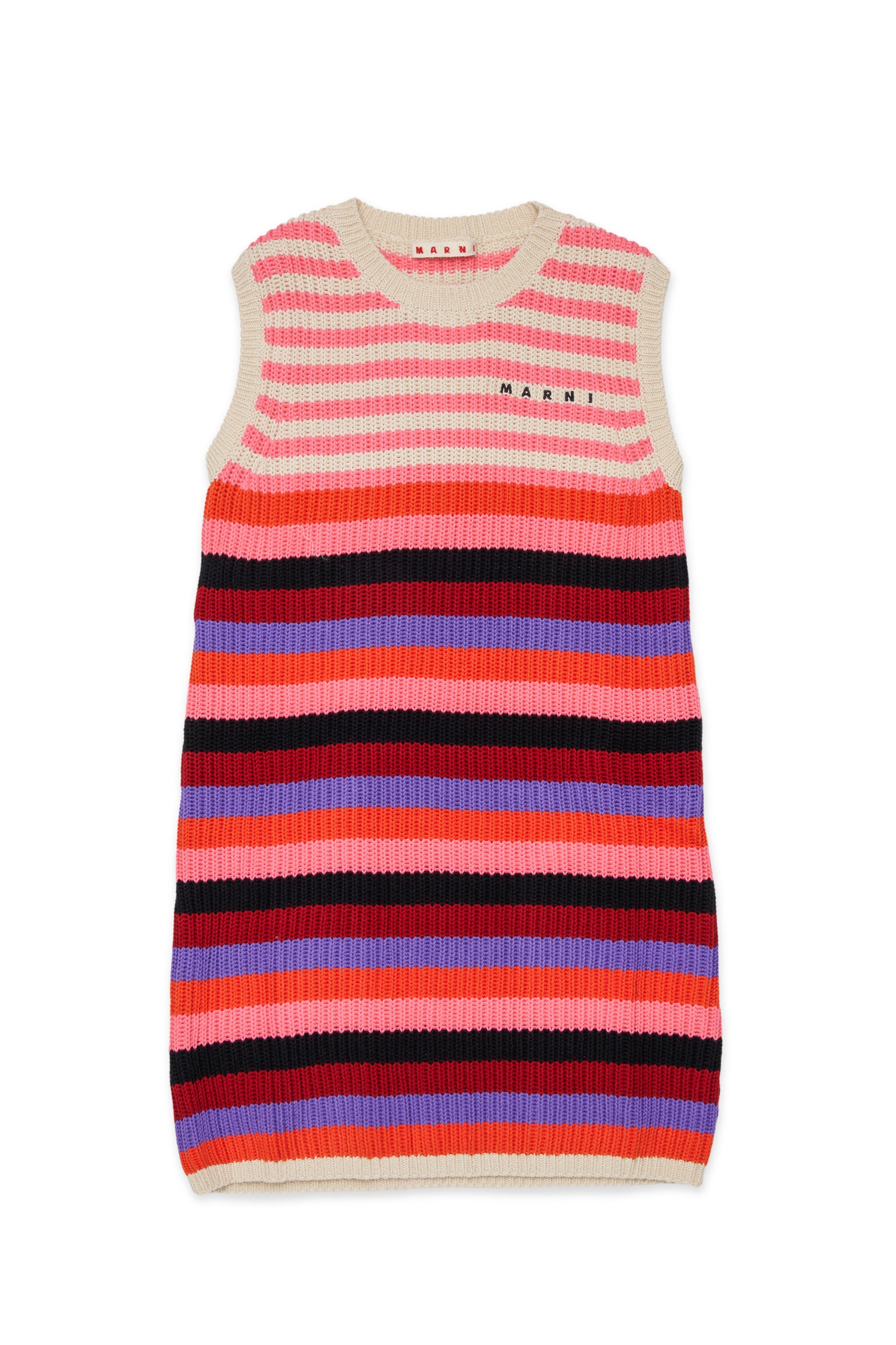 Gestreiftes Kleid mit Logo