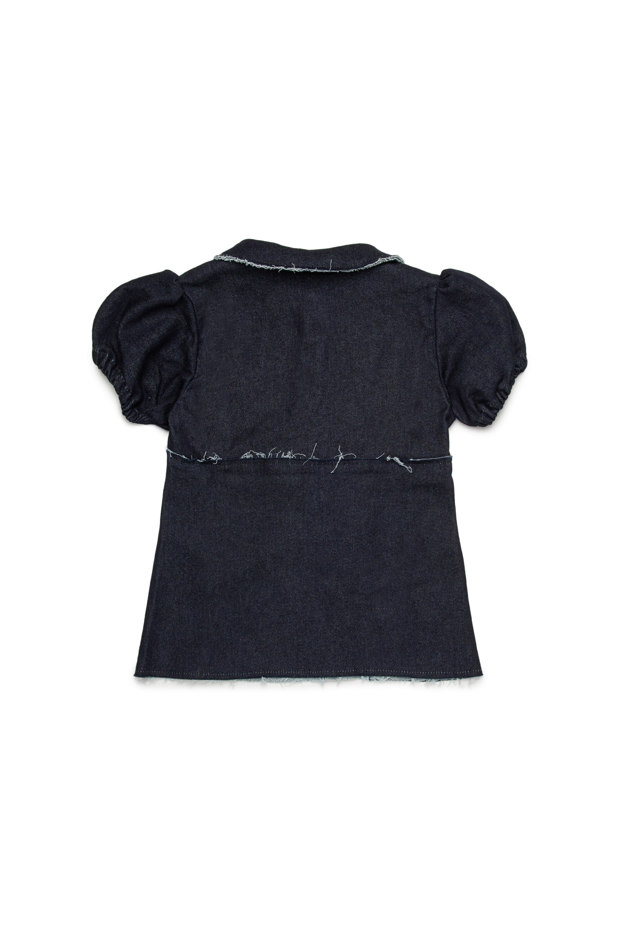 Short-sleeve denim shirt