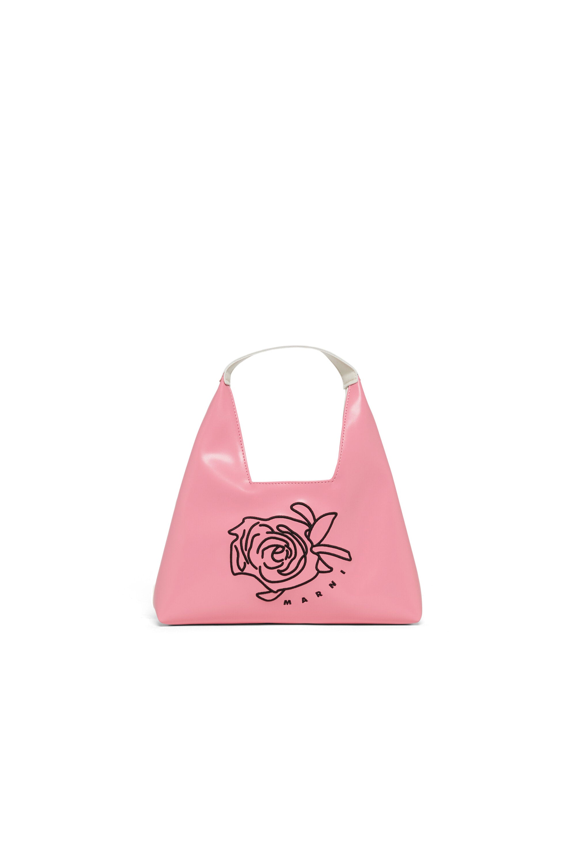 Diamond shoulder bag with floral pattern