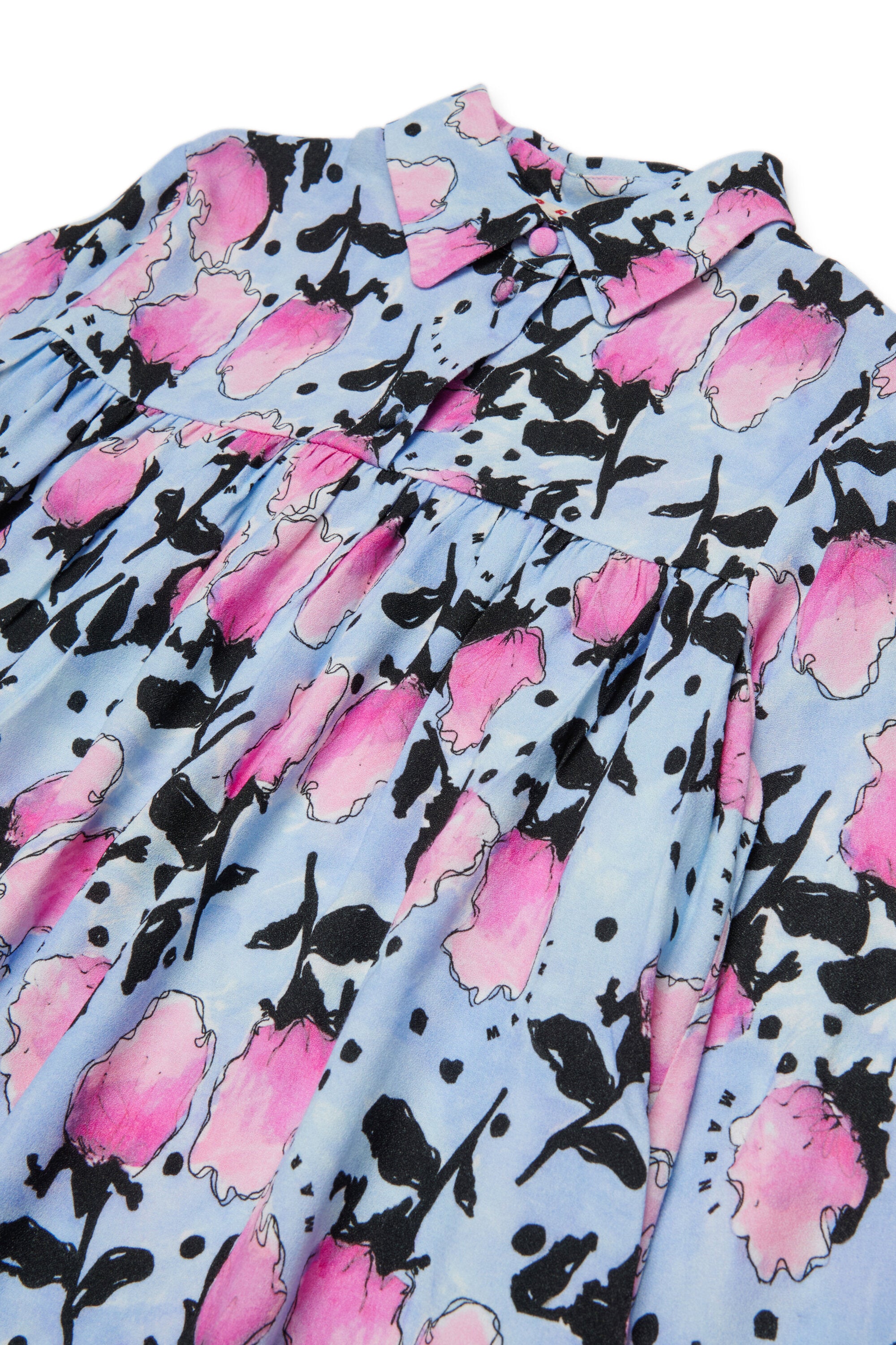 Long-sleeved floral print shirt