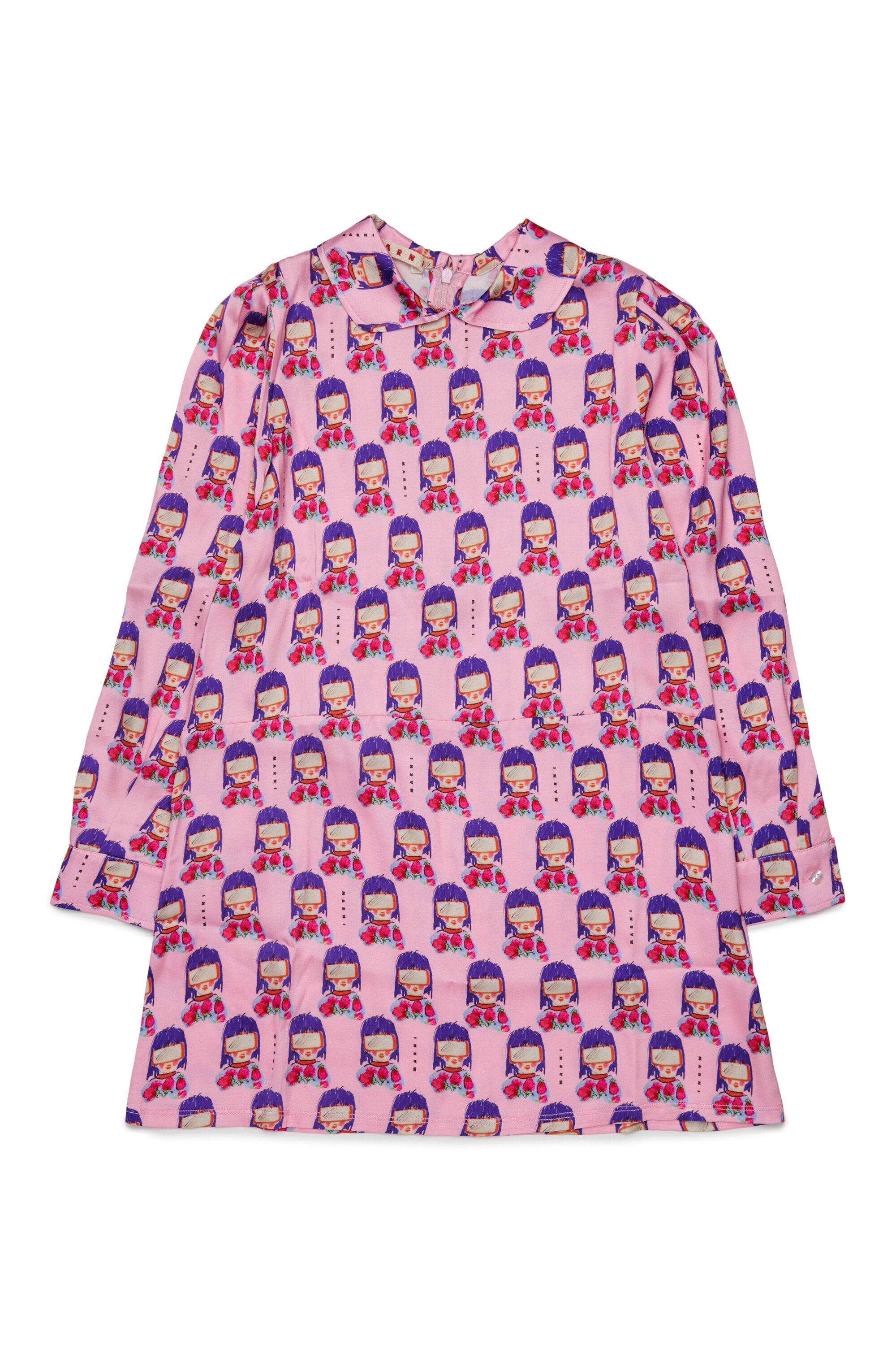 Kleid mit klassischem Kragen und Muster
