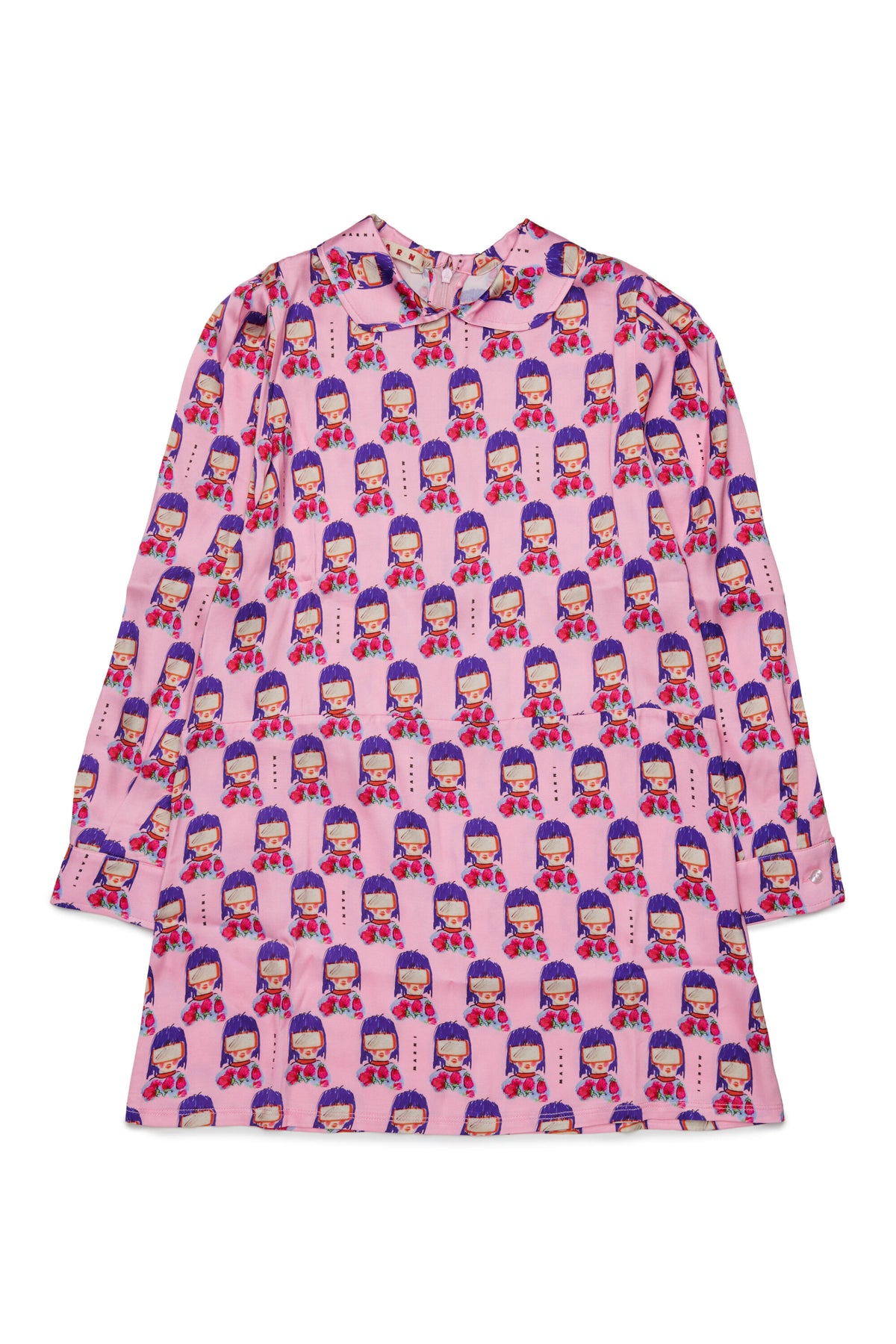 Kleid mit klassischem Kragen und Muster