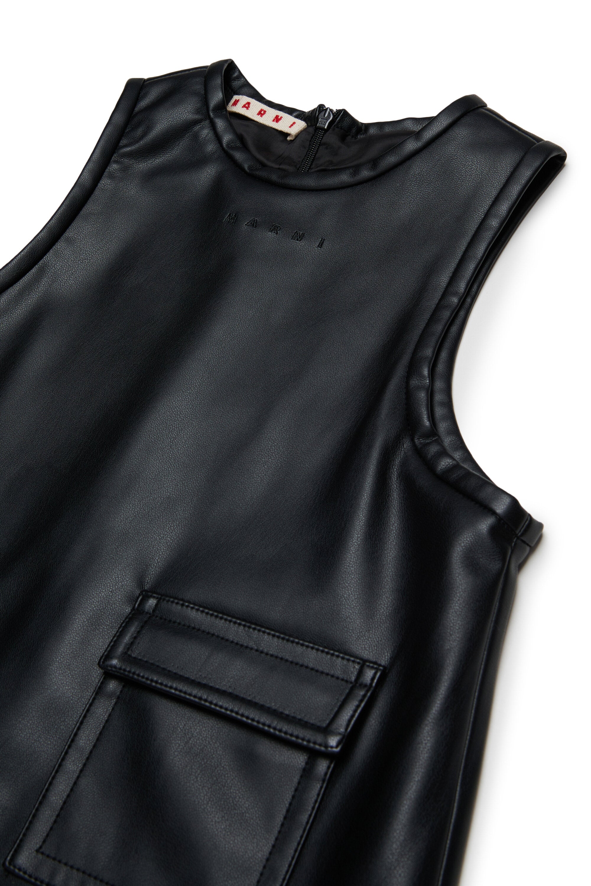 Sleeveless dress with pocket