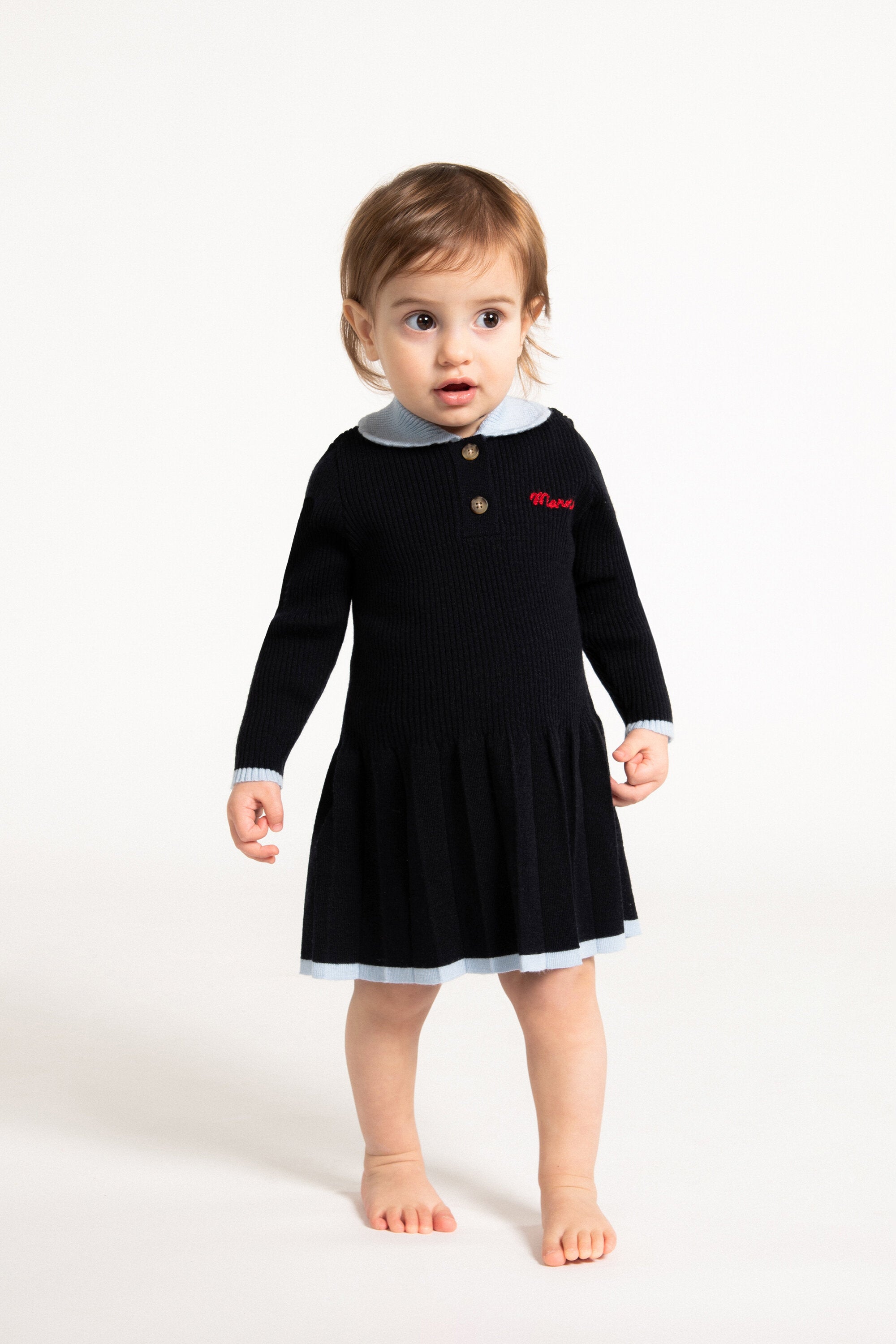 Strickkleid mit Logo